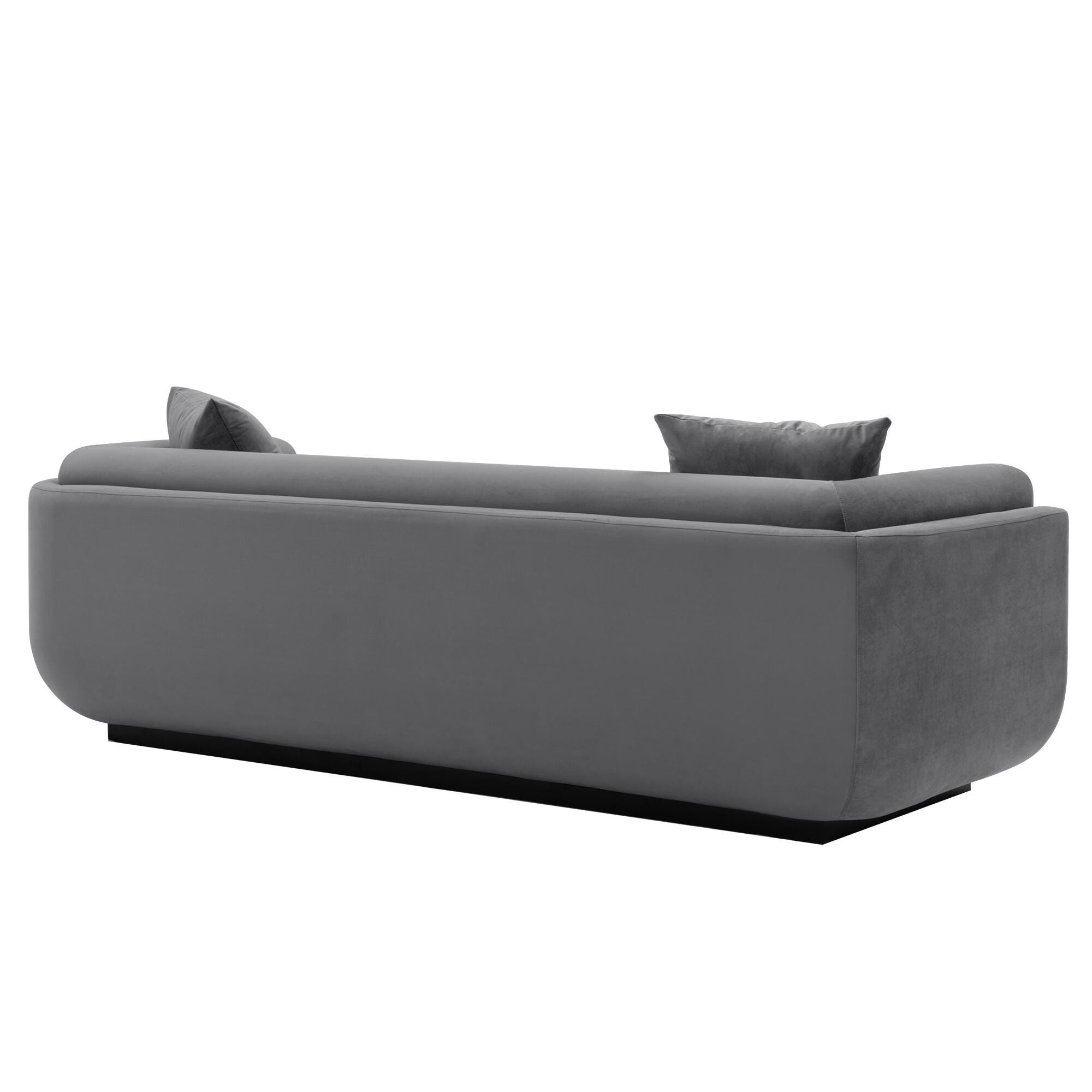 Manhattan Comfort Edmonda Sofa, Dark Gray, large