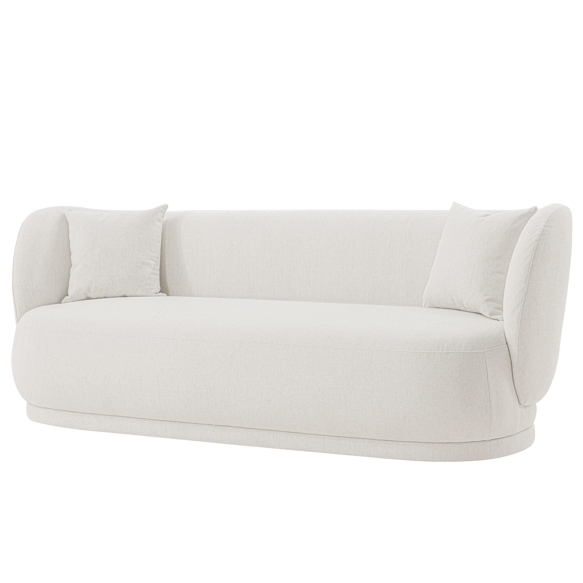 Manhattan Comfort Siri Sofa, Cream, large