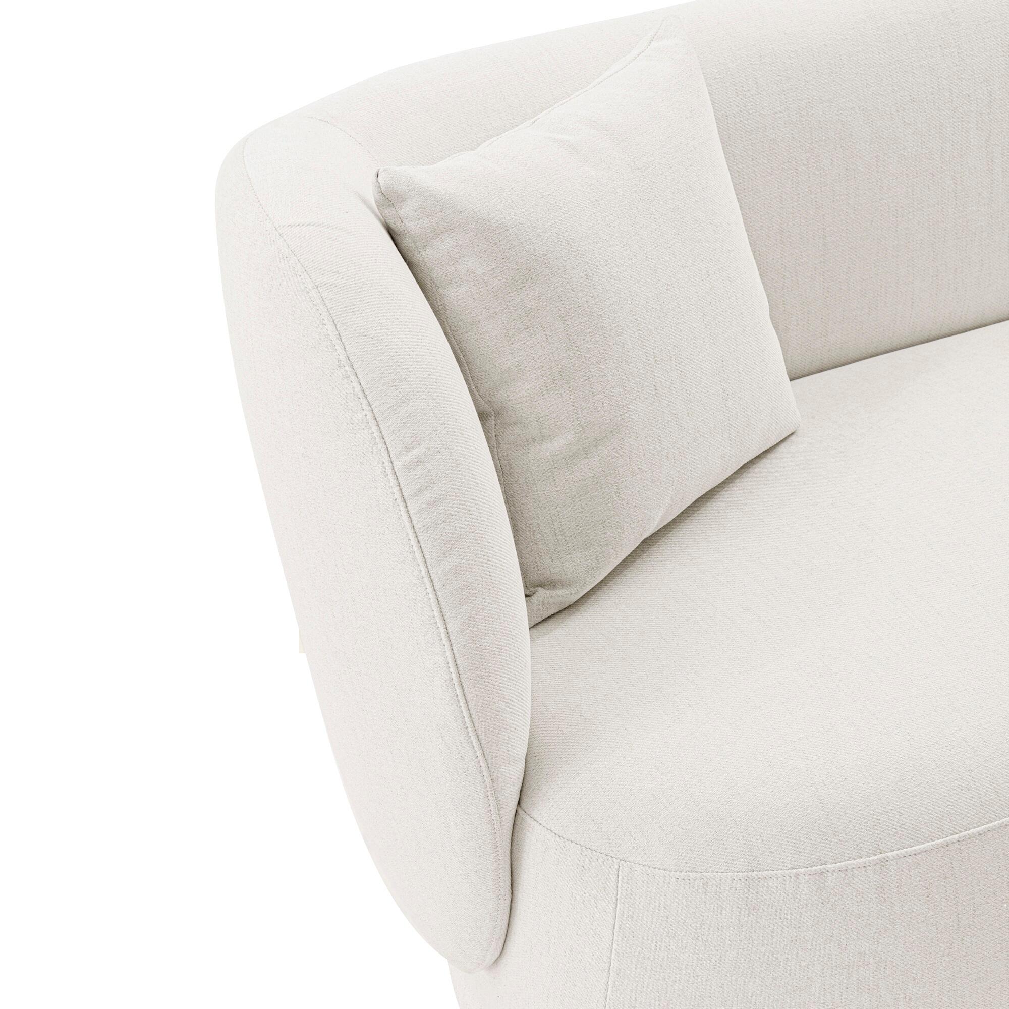 Manhattan Comfort Siri Sofa, Cream, large