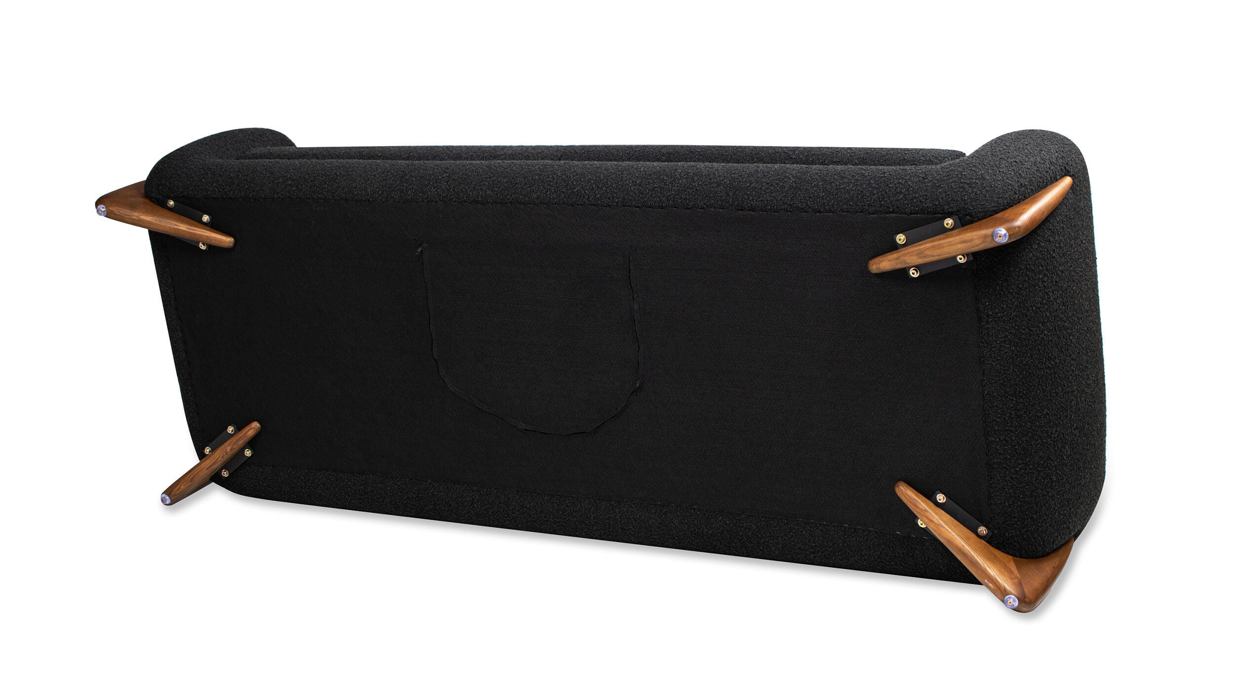 Jennifer Taylor Home Alpine Alpine Sofa, Ebony Black, large