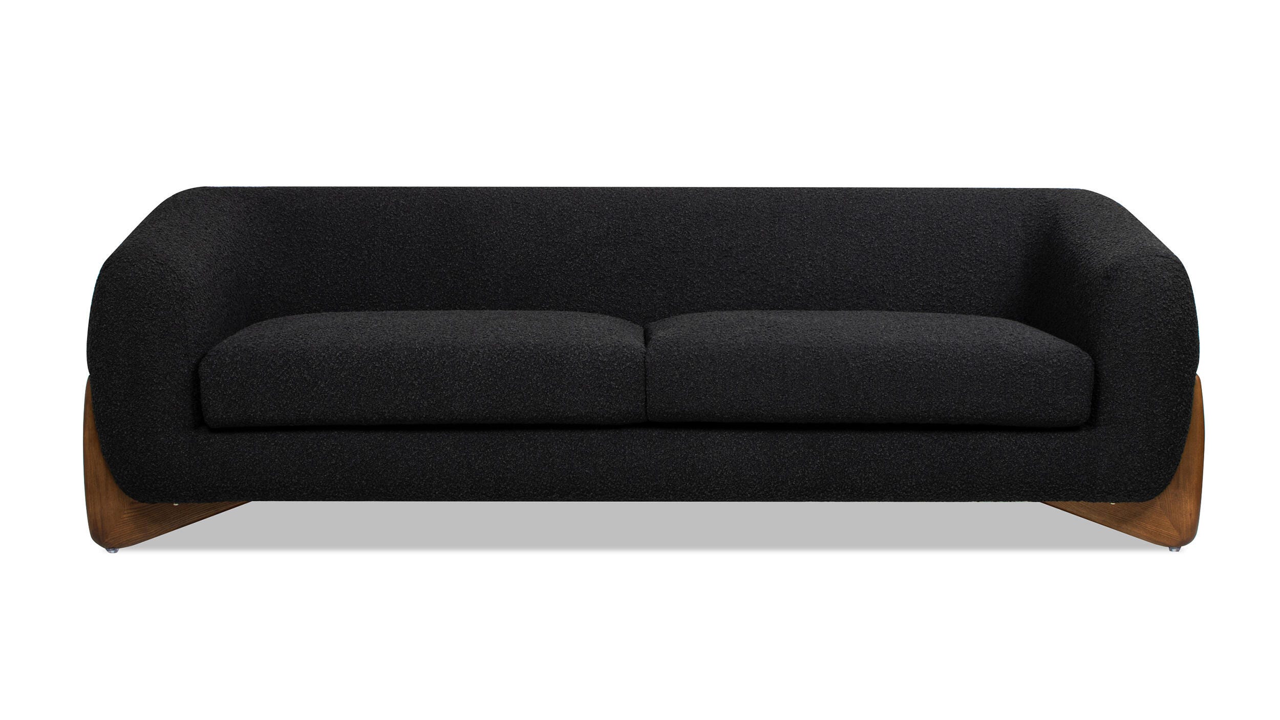 Jennifer Taylor home Alpine Sofa, Ebony Black, large