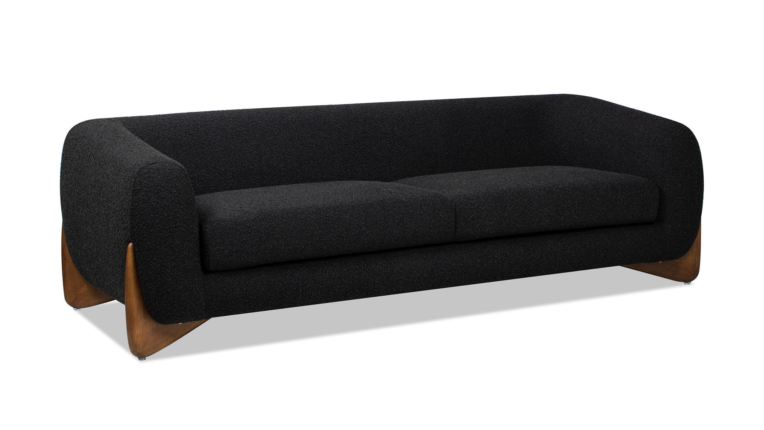 Jennifer Taylor Home Alpine Alpine Sofa, Ebony Black, large