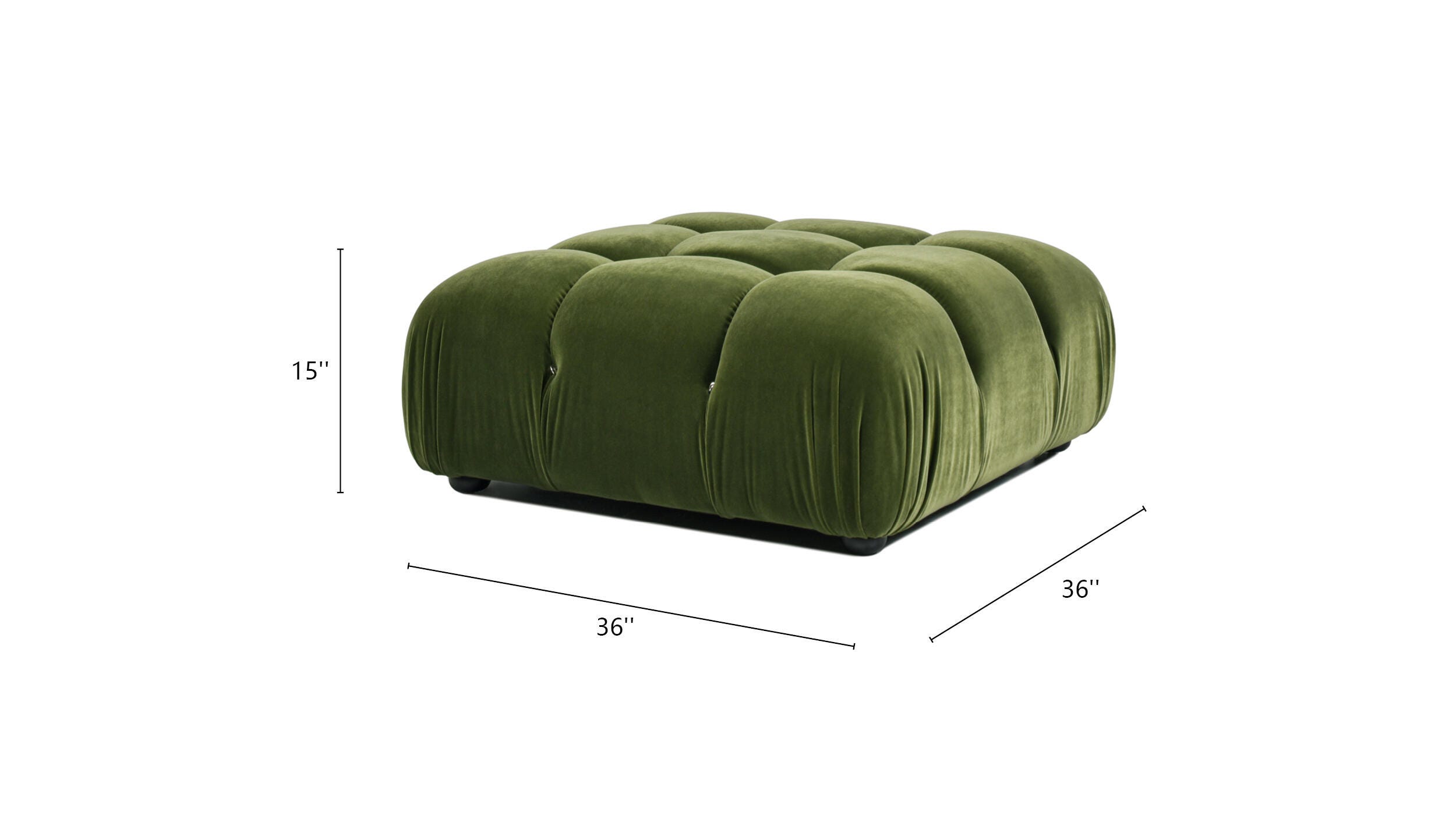 Jennifer Taylor Home Marcel Ottoman, Olive Green, large