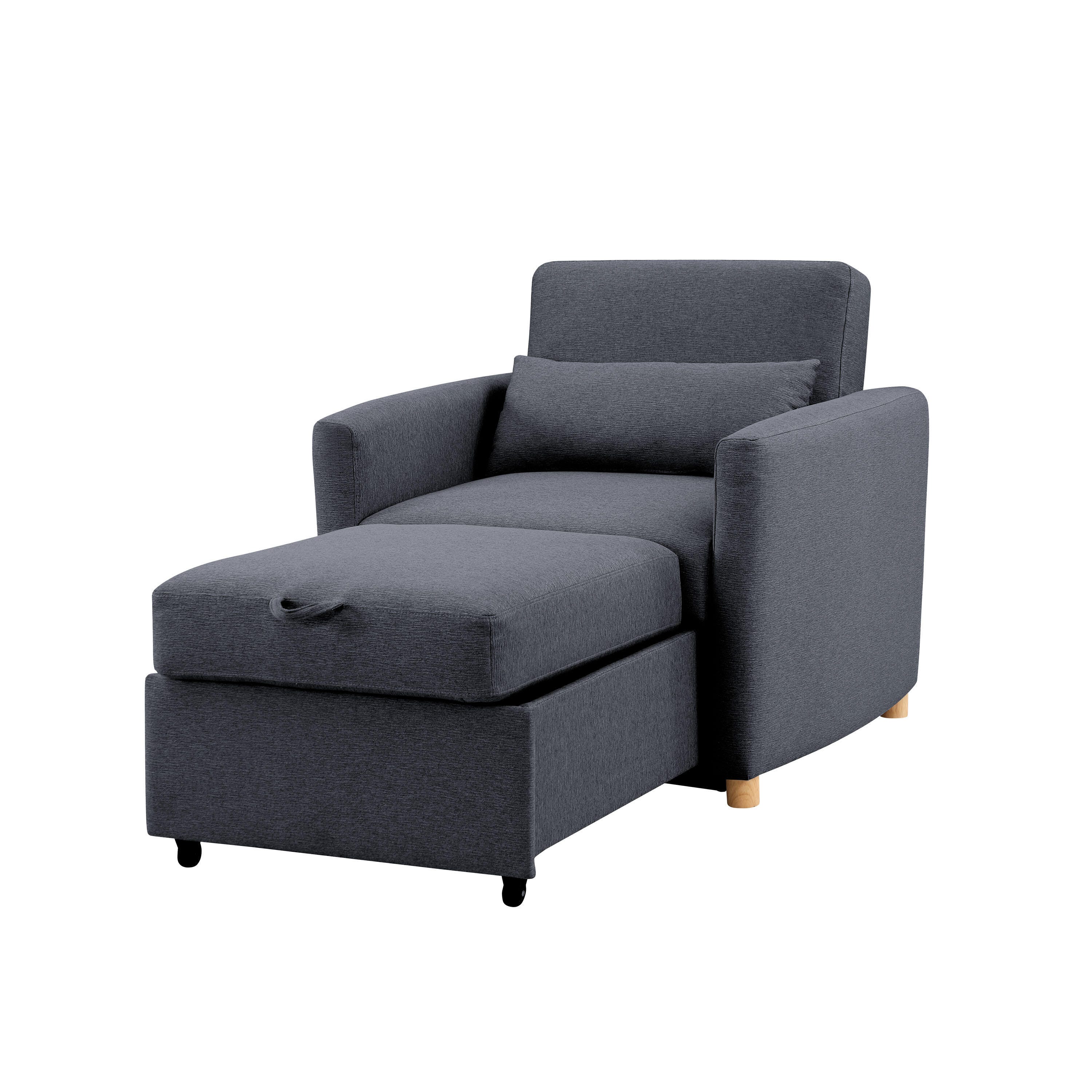 Serta Connor Single Sleeper Chair, Navy, large