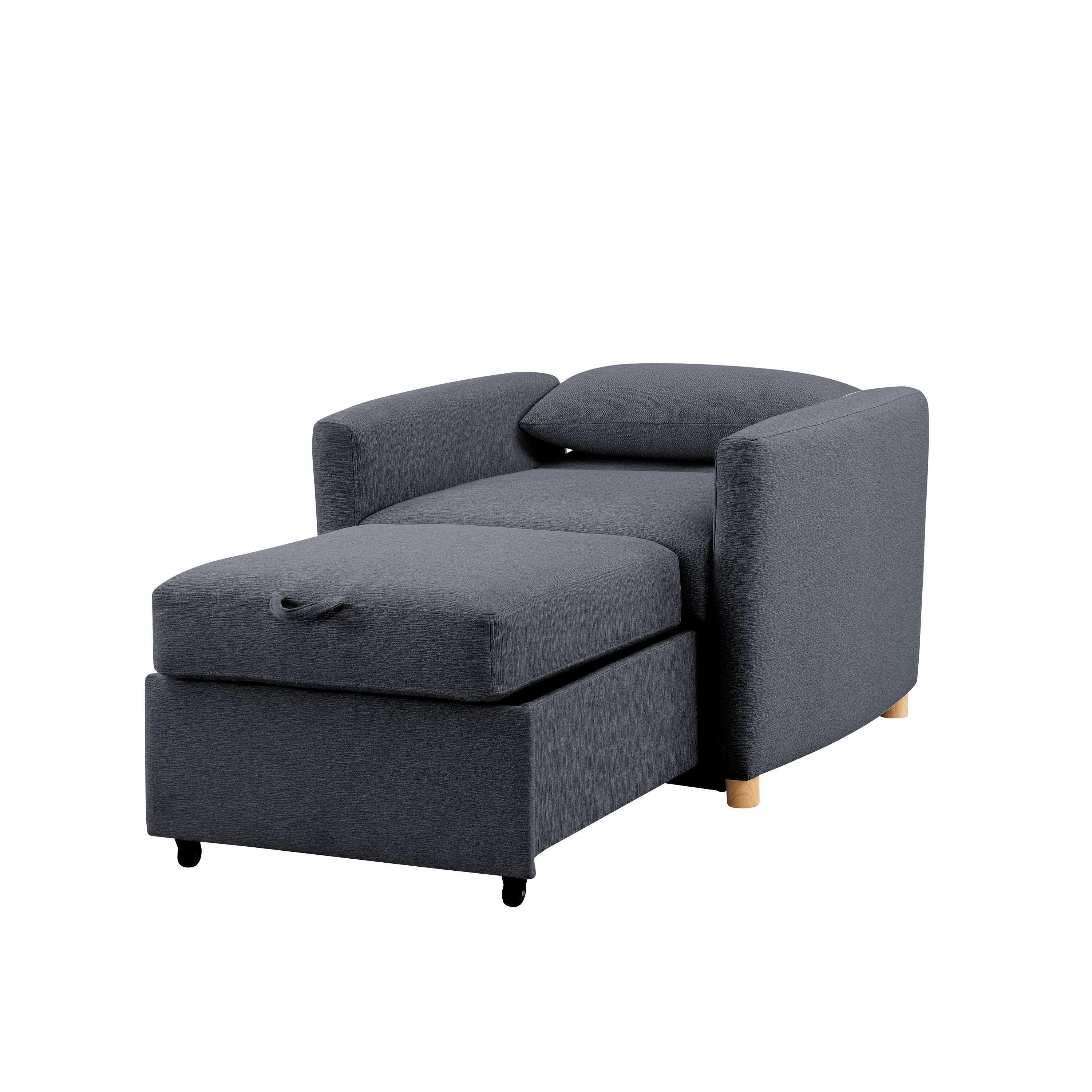 Serta Connor Single Sleeper Chair, Navy, large