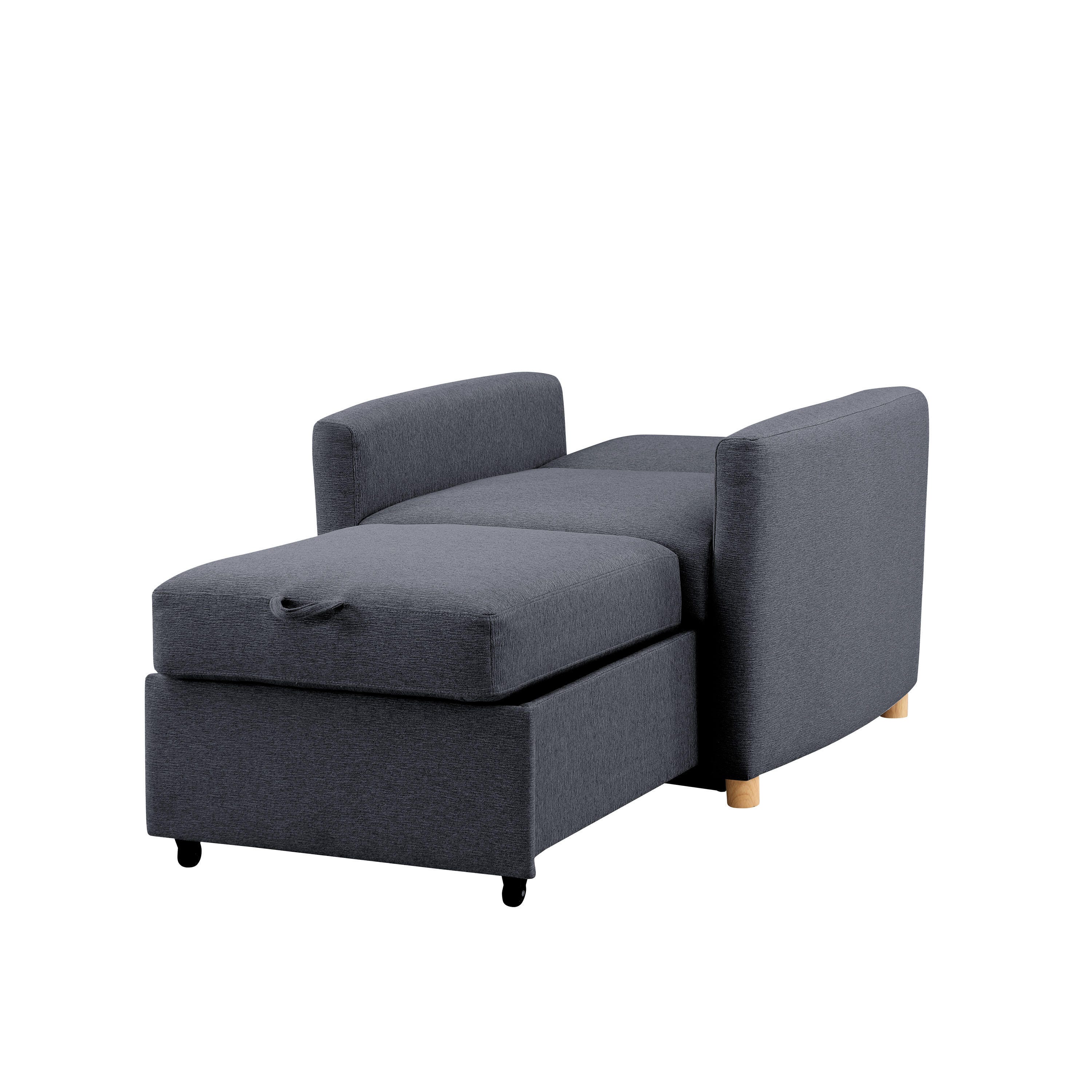 Serta Connor Single Sleeper Chair, Navy, large