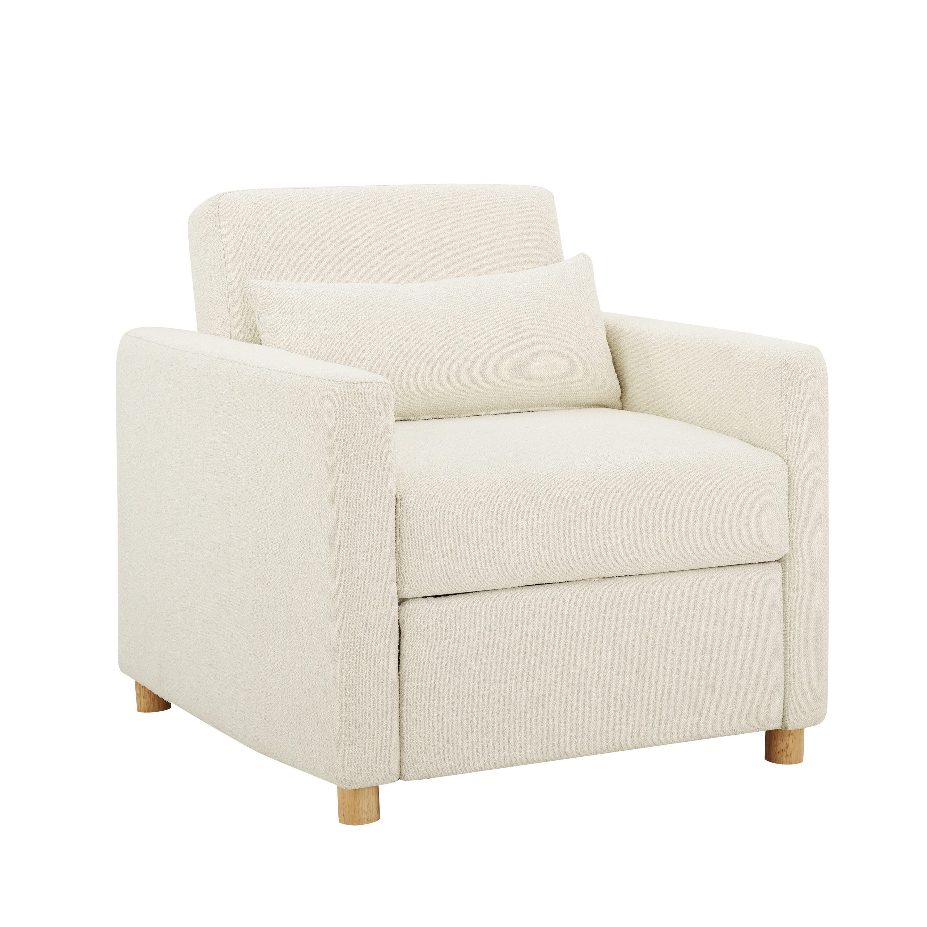 Serta Connor Single Sleeper Chair, Ivory, large