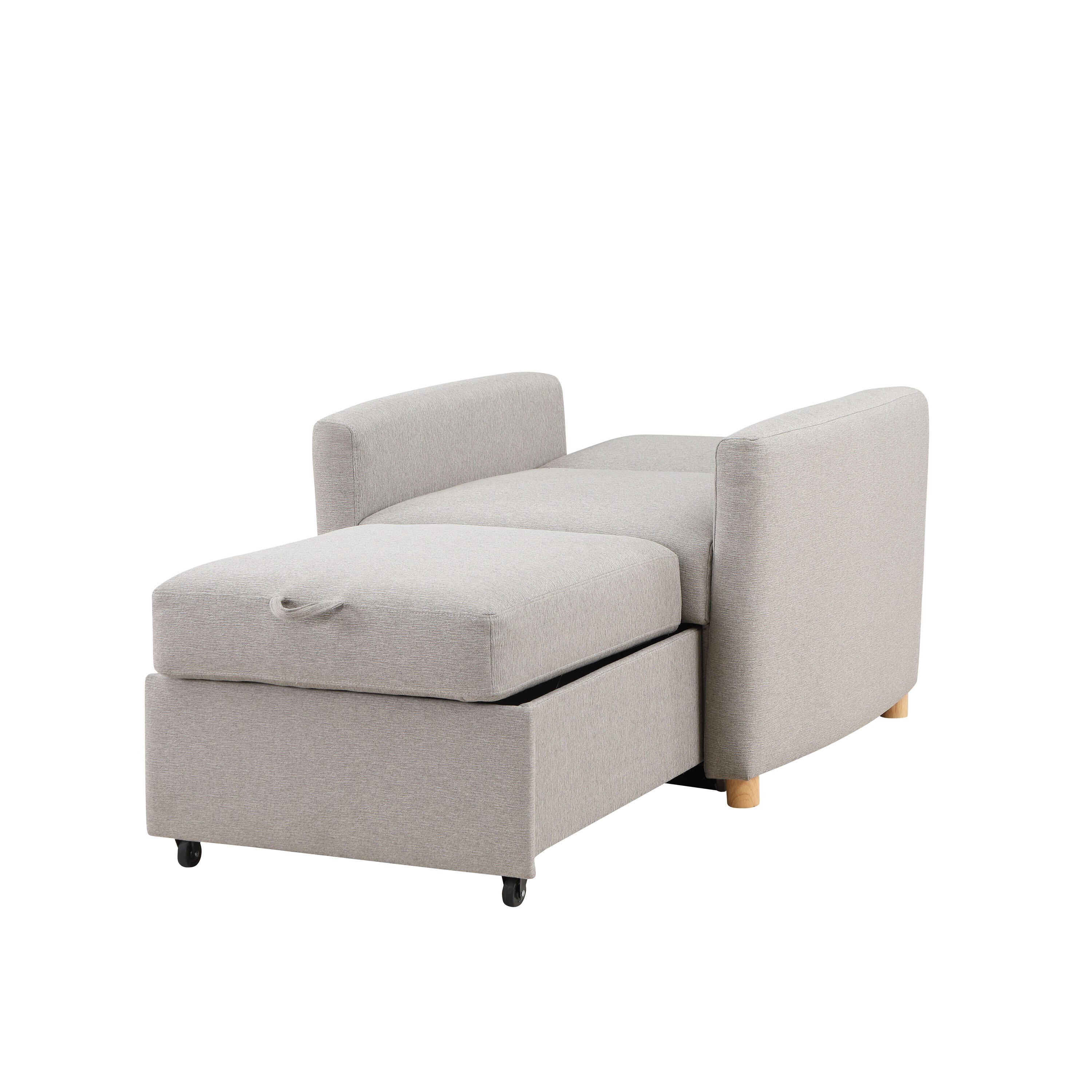 Serta Connor Single Sleeper Chair, Light Gray, large