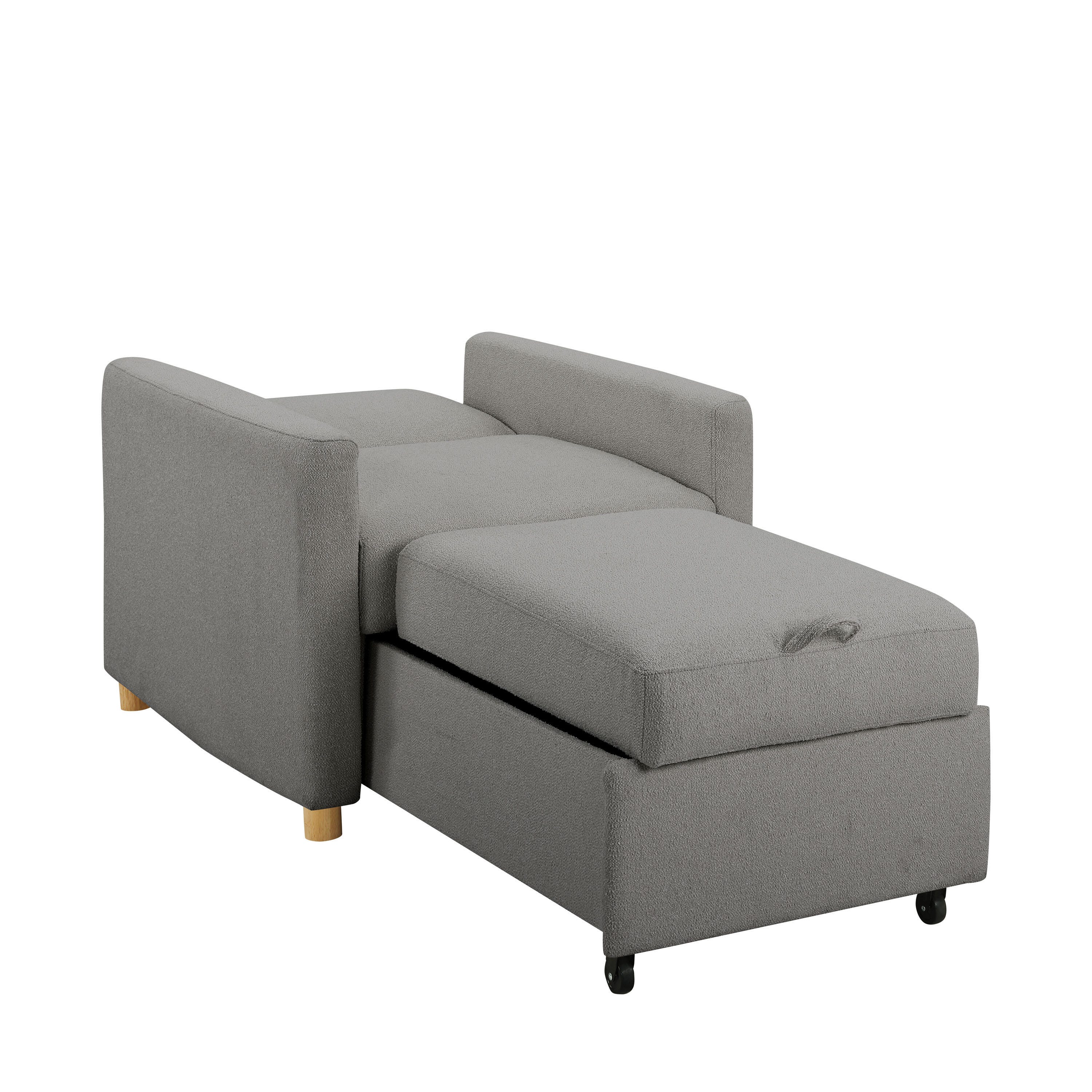 Serta Connor Single Sleeper Chair, Gray, large