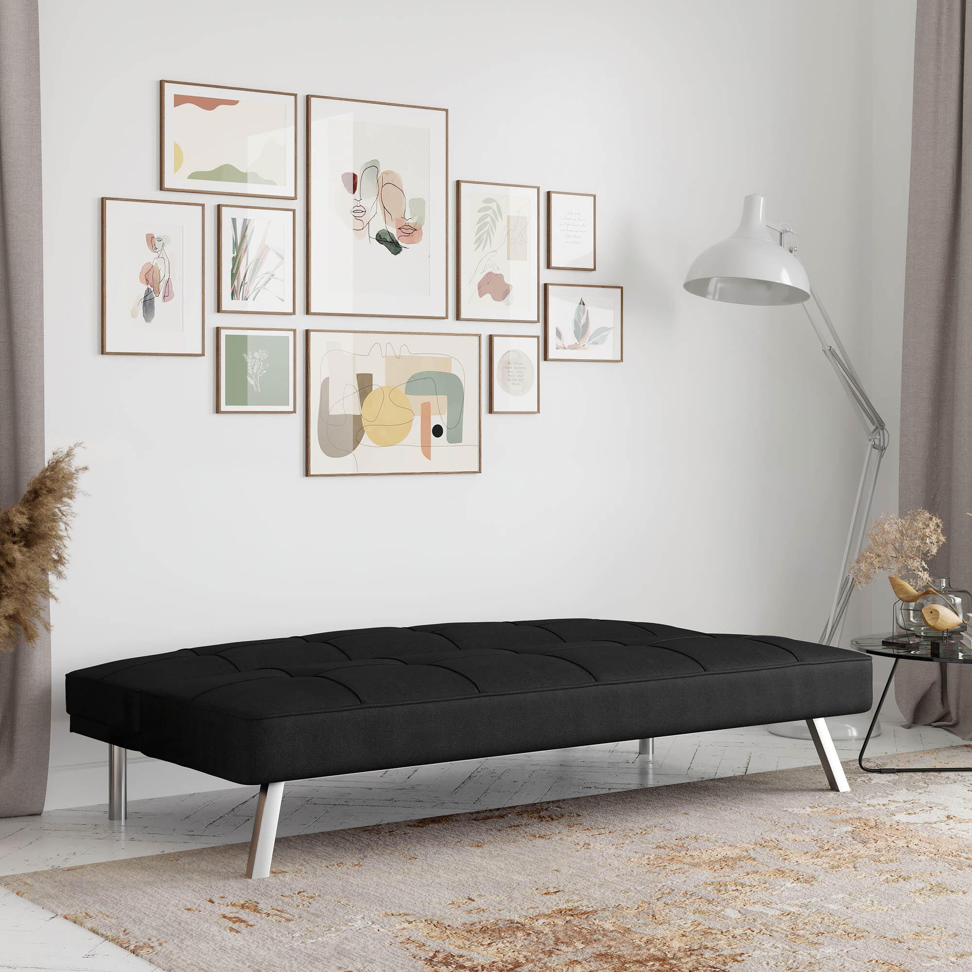 Serta Canton Futon, Black, large