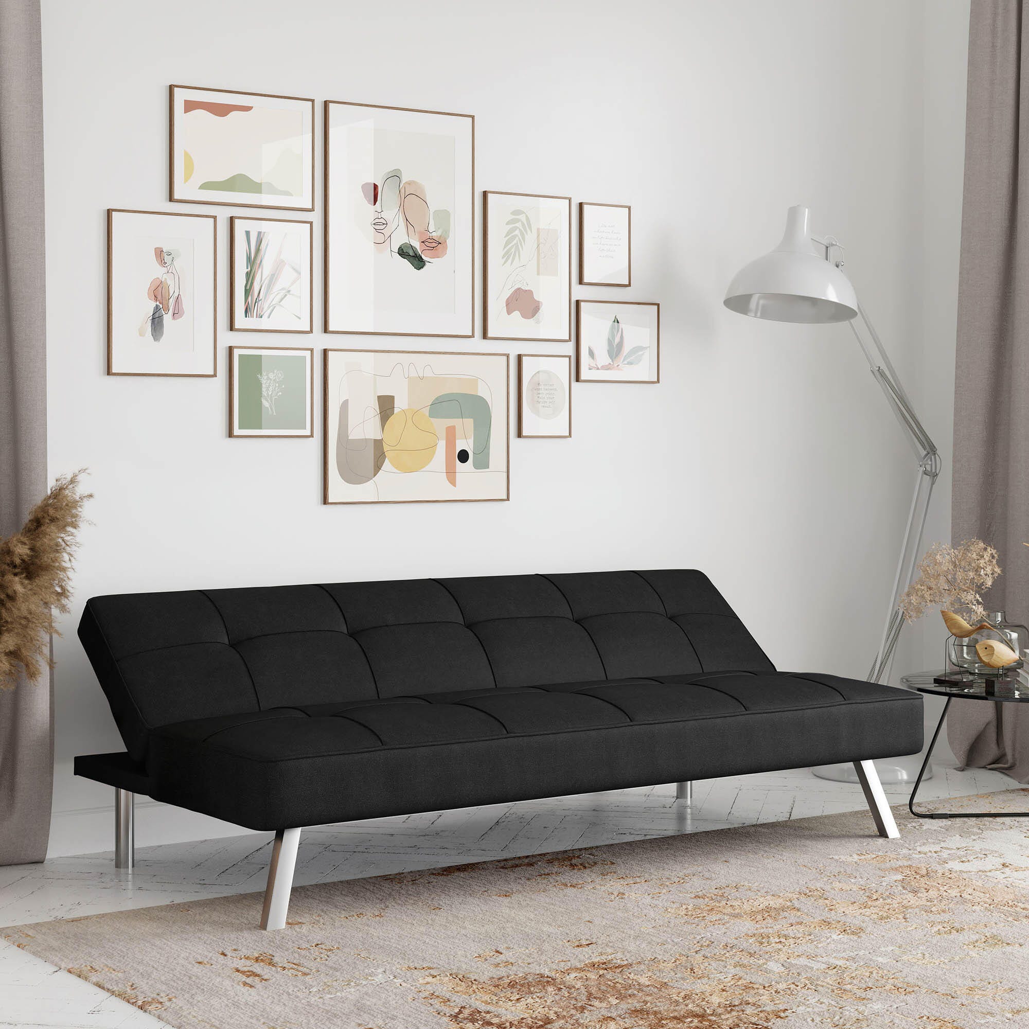Serta Canton Futon, Black, large