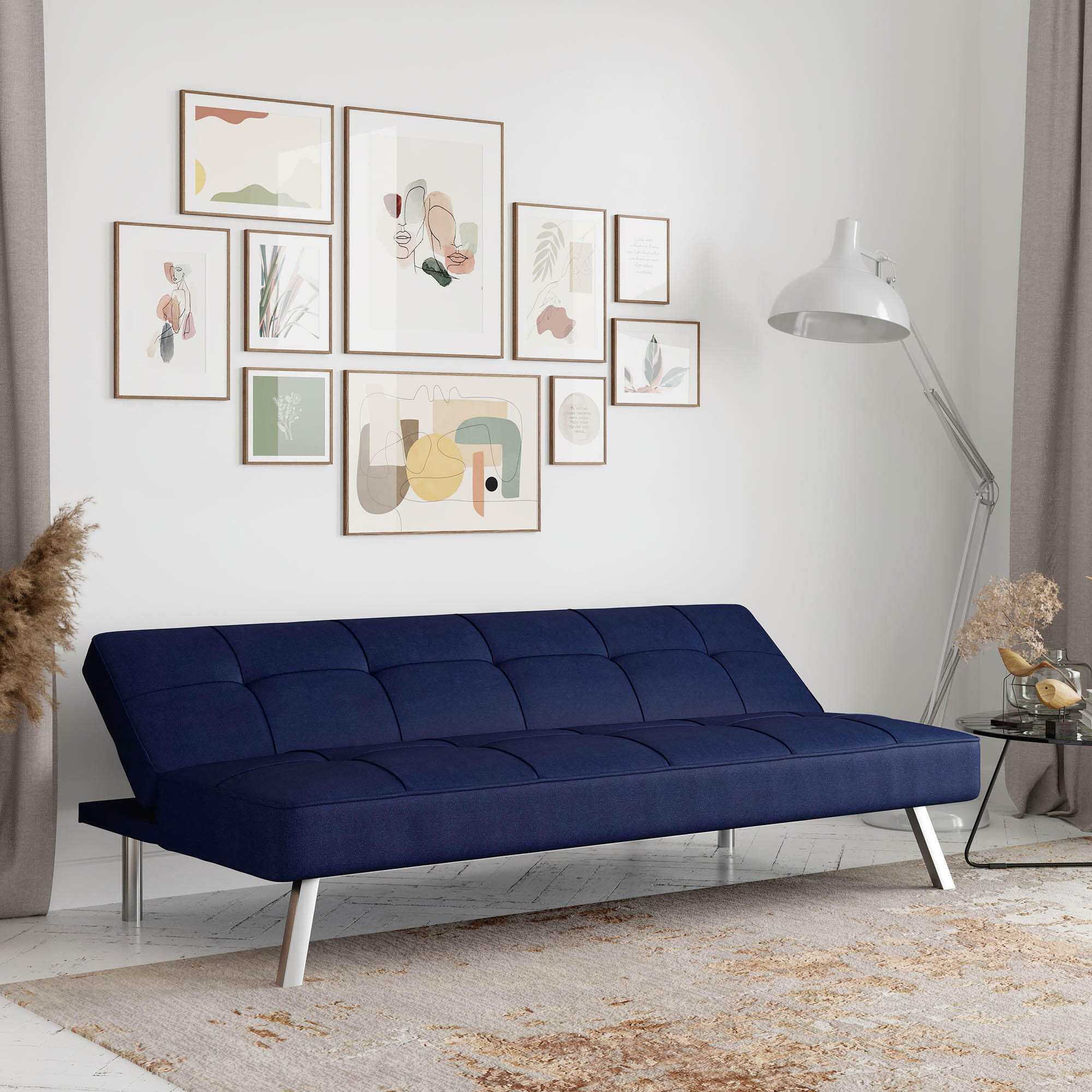 Serta Canton Futon, Navy, large