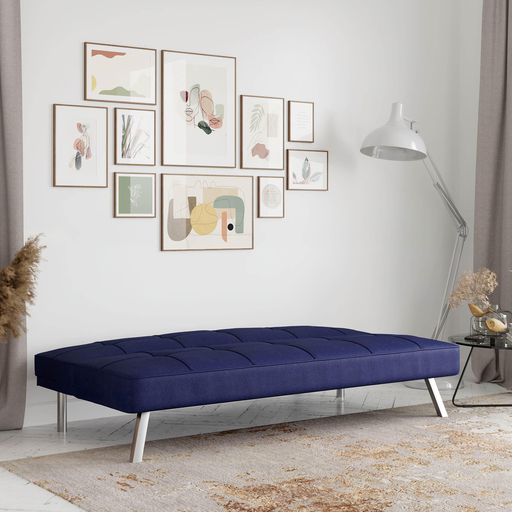 Serta Canton Futon, Navy, large