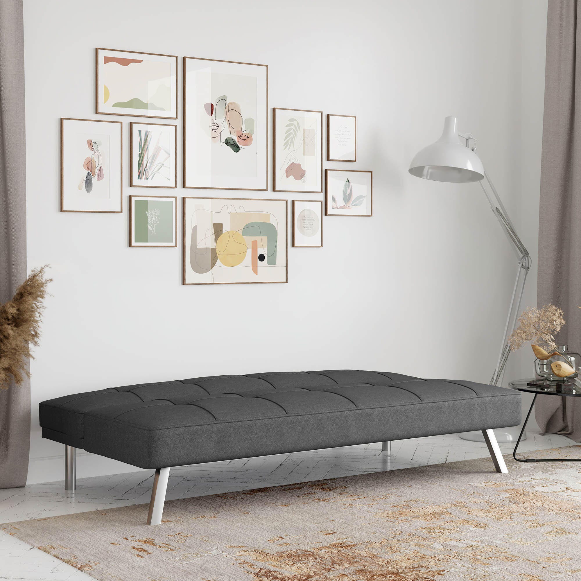 Serta Canton Futon, Charcoal, large