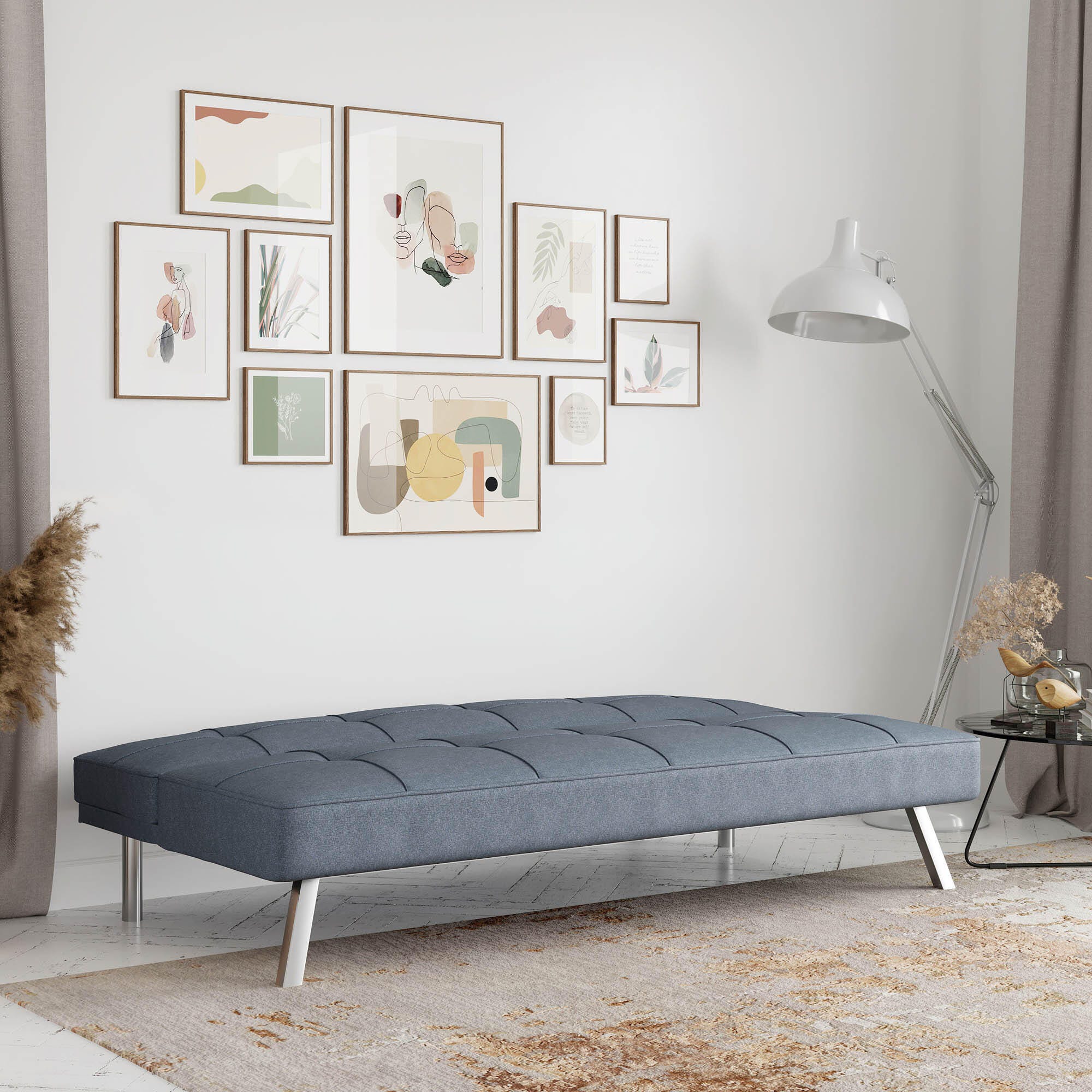 Serta Canton Futon, Light Gray, large