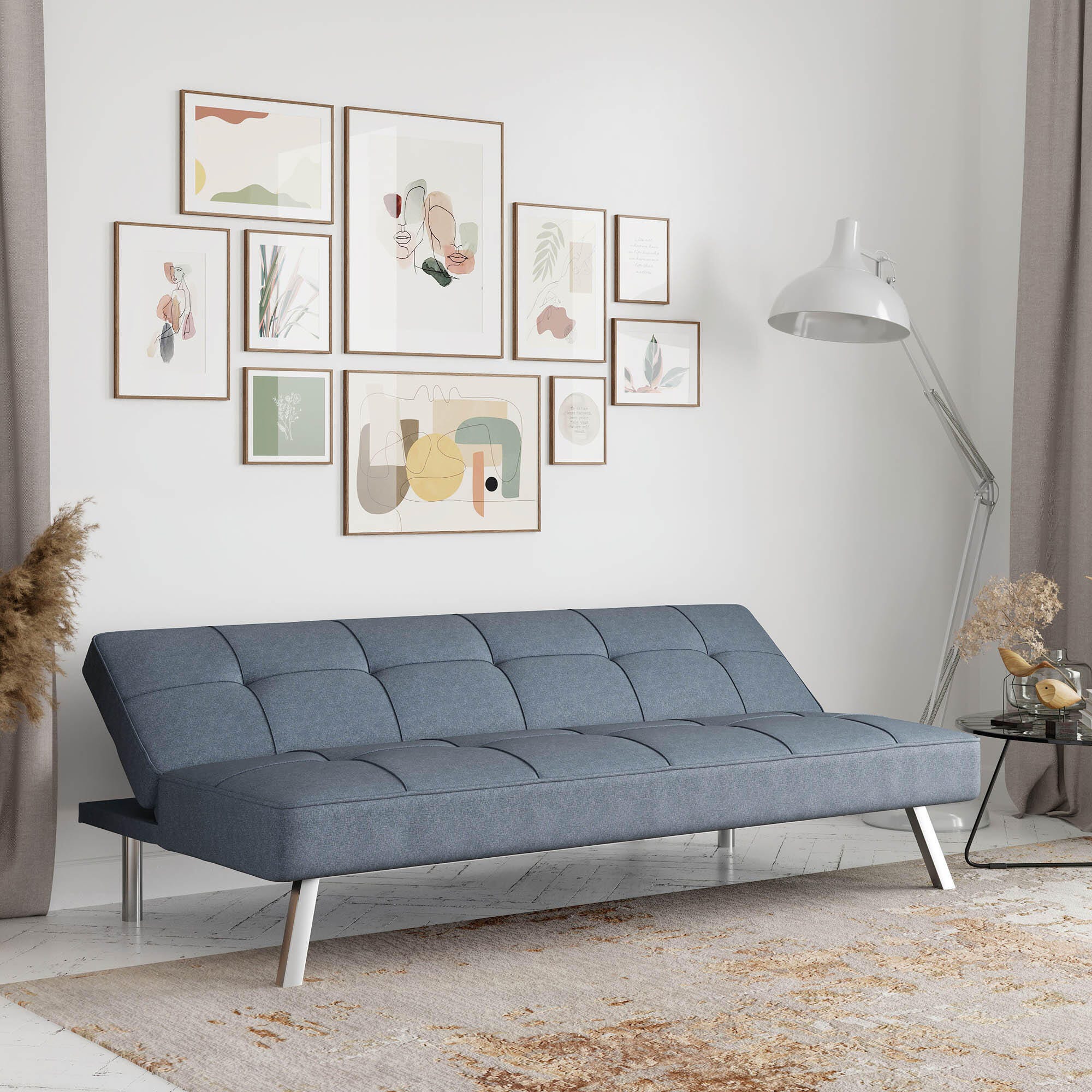 Serta Canton Futon, Light Gray, large