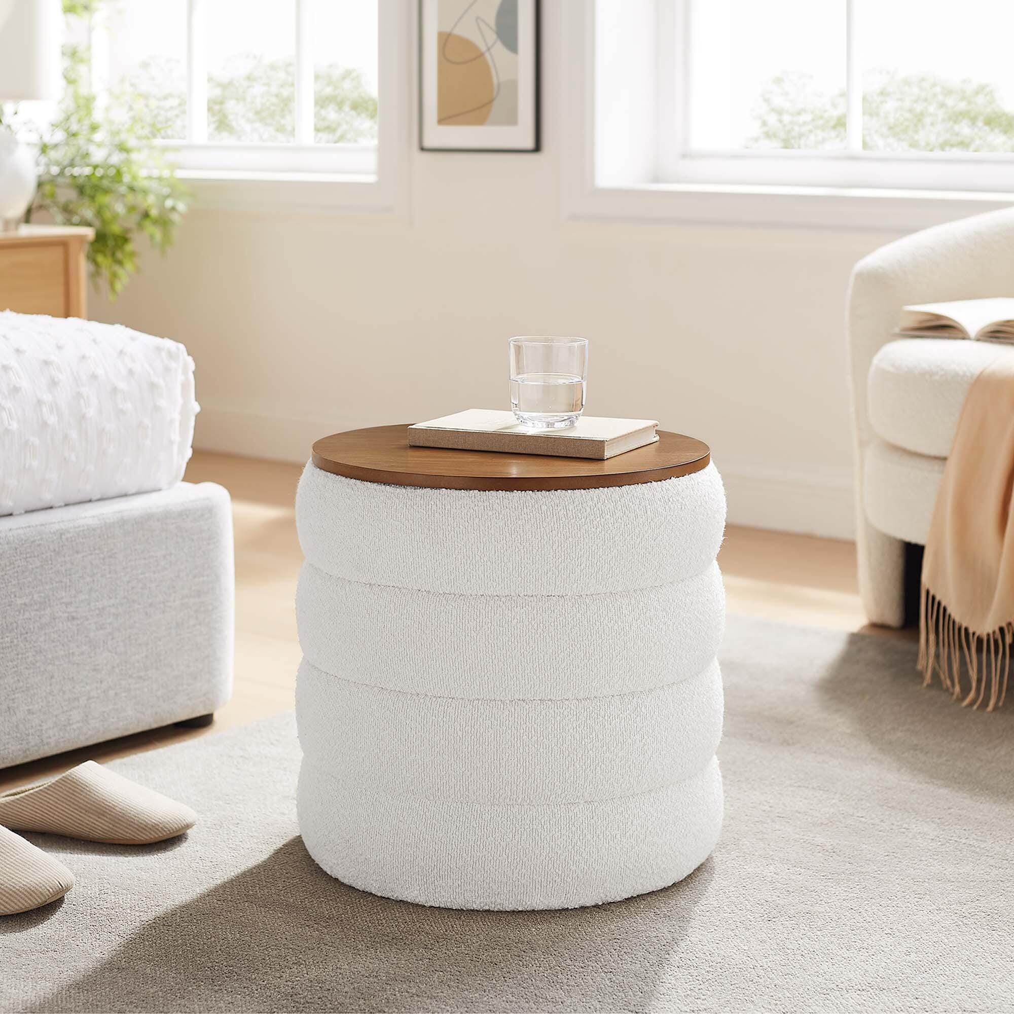 Modway Mezzo Ottoman with Storage, Cloud, large