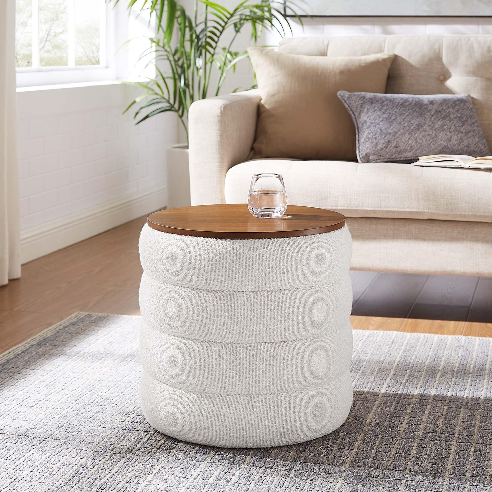 Modway Mezzo Ottoman with Storage, Cloud, large
