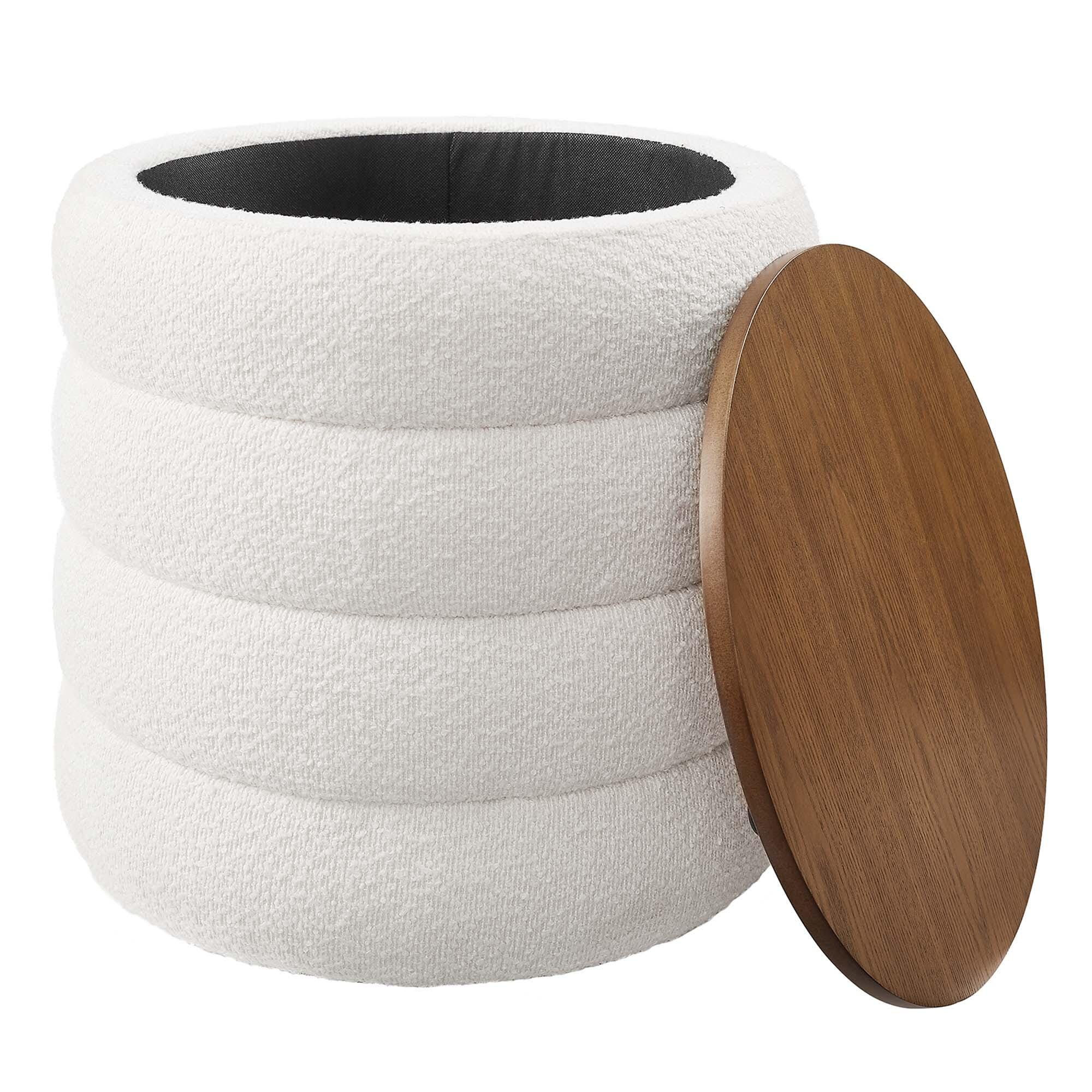 Modway Mezzo Ottoman with Storage, Cloud, large
