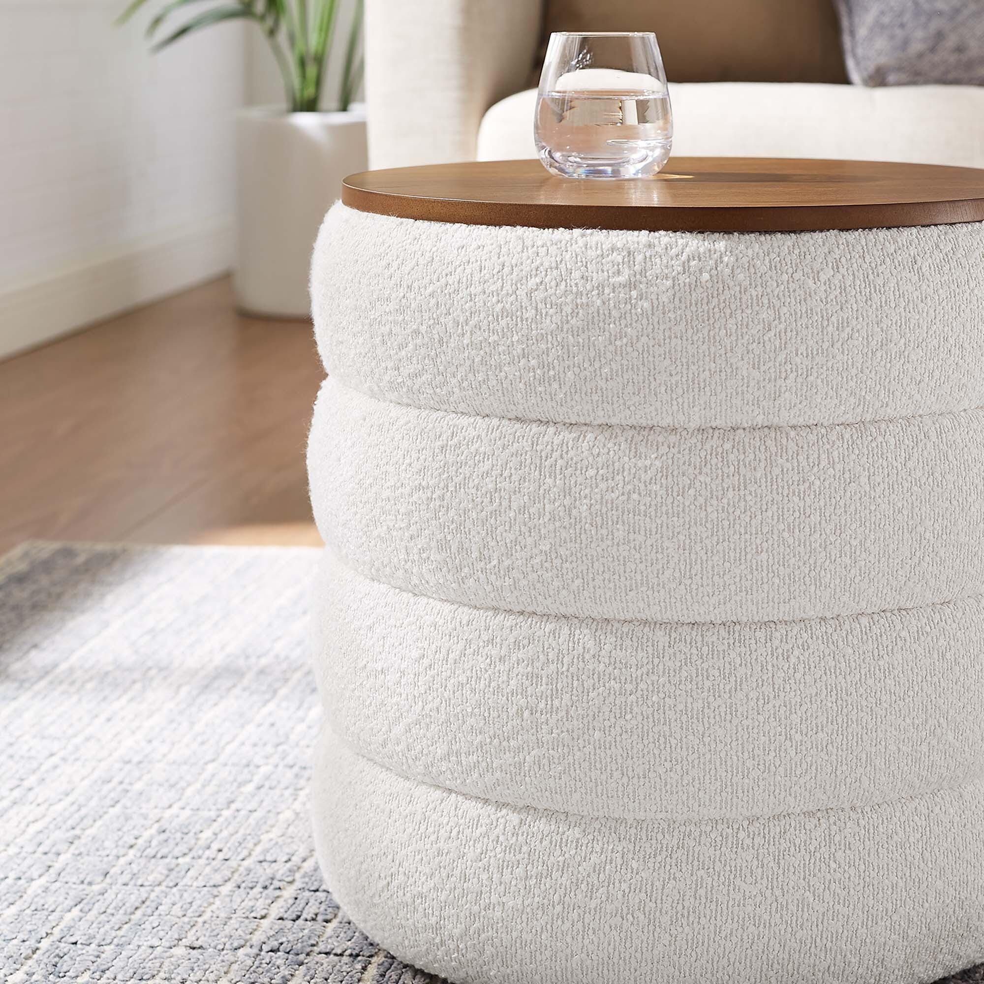 Modway Mezzo Ottoman with Storage, Cloud, large