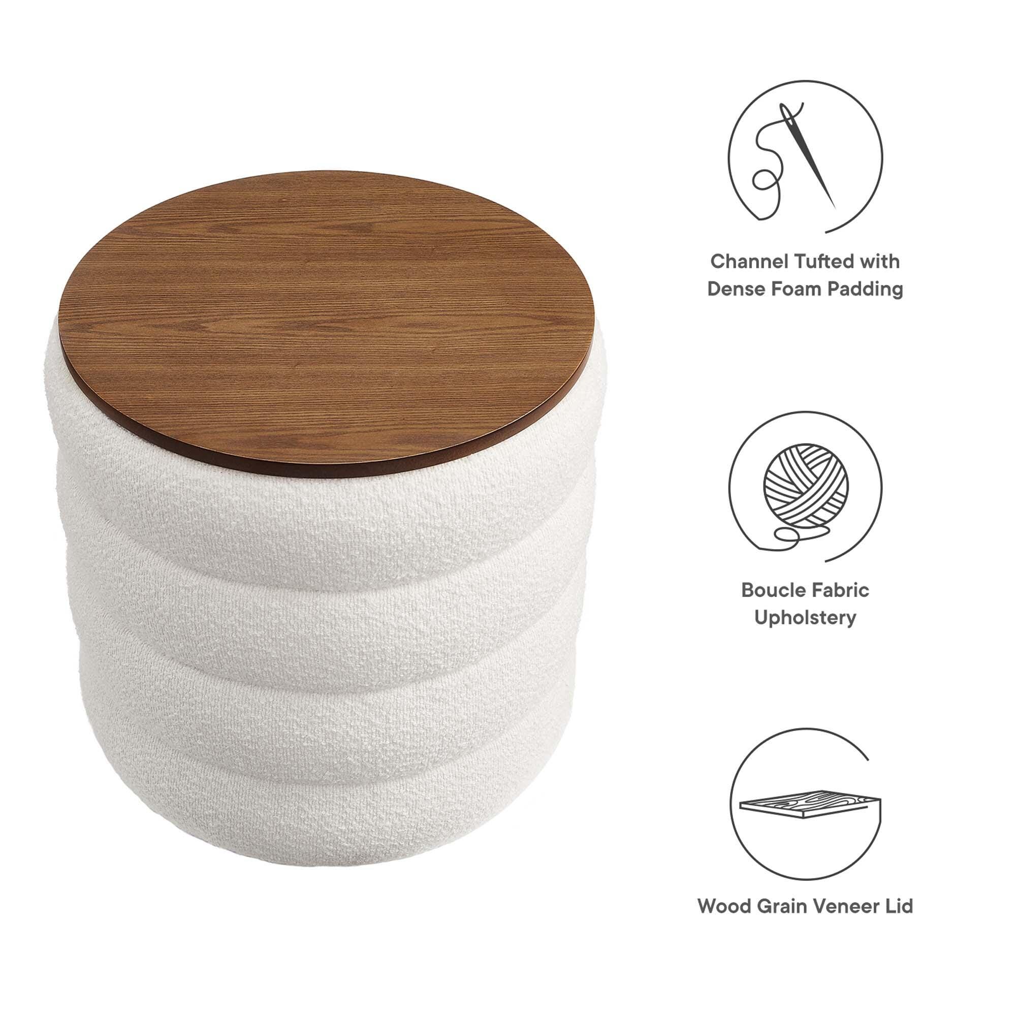Modway Mezzo Ottoman with Storage, Cloud, large
