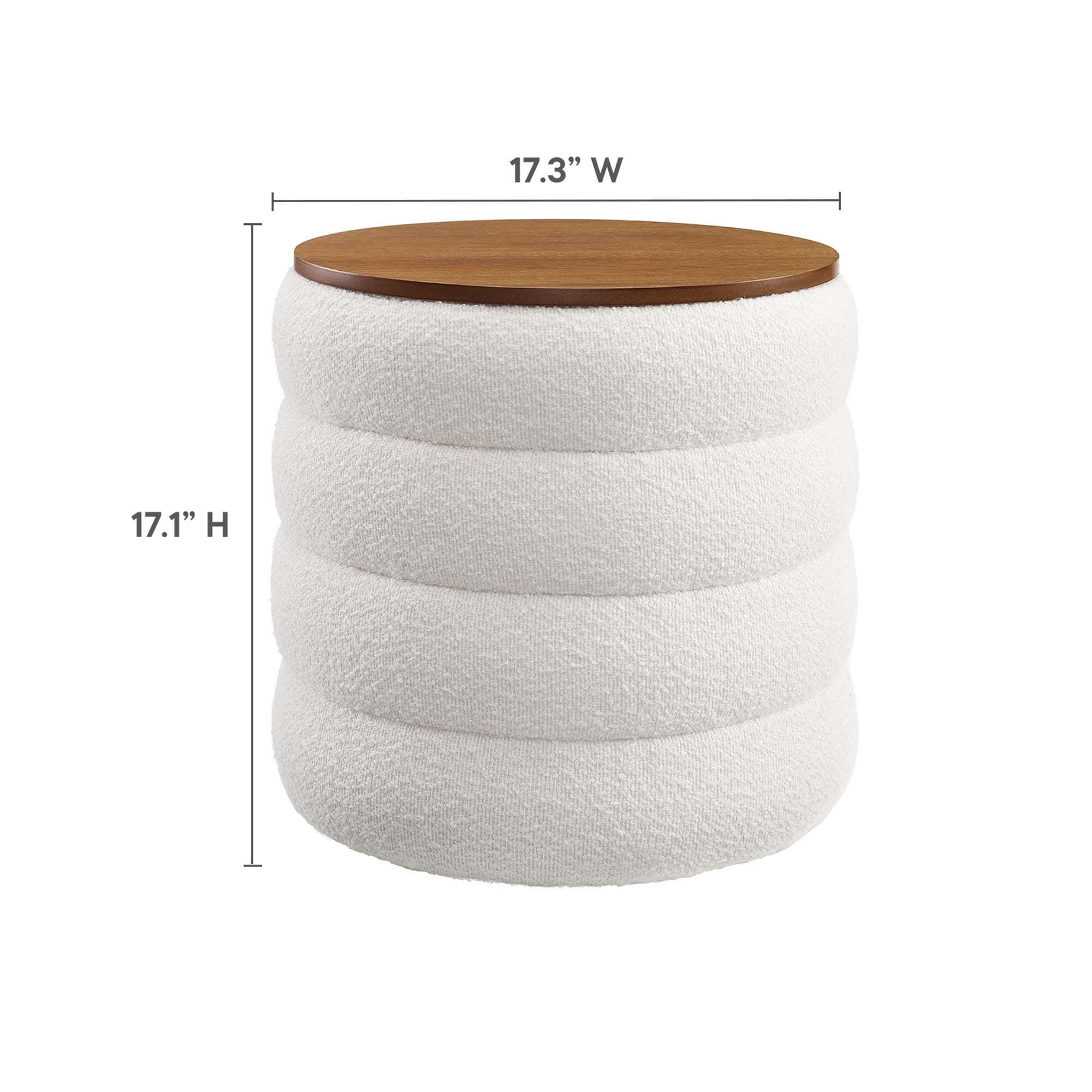 Modway Mezzo Ottoman with Storage, Cloud, large