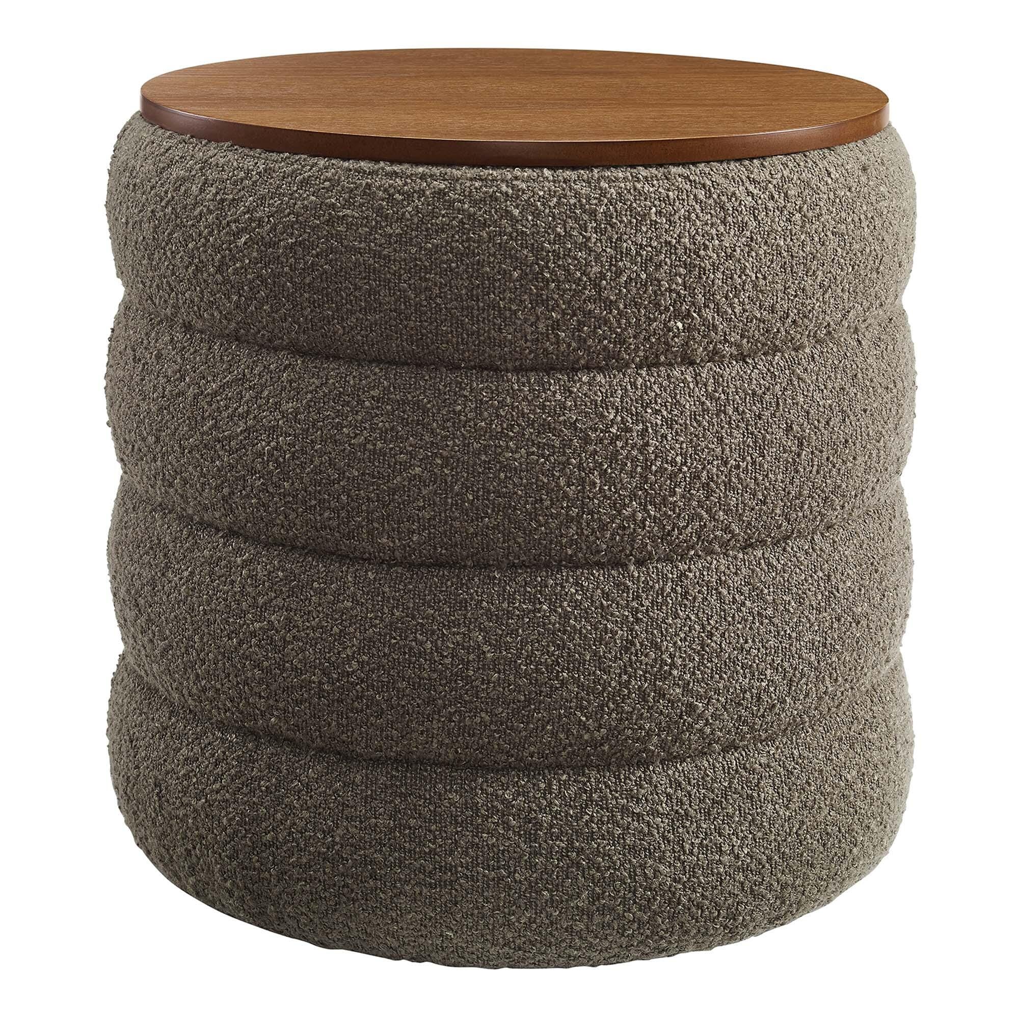 Modway Mezzo Ottoman with Storage, Pebble, large