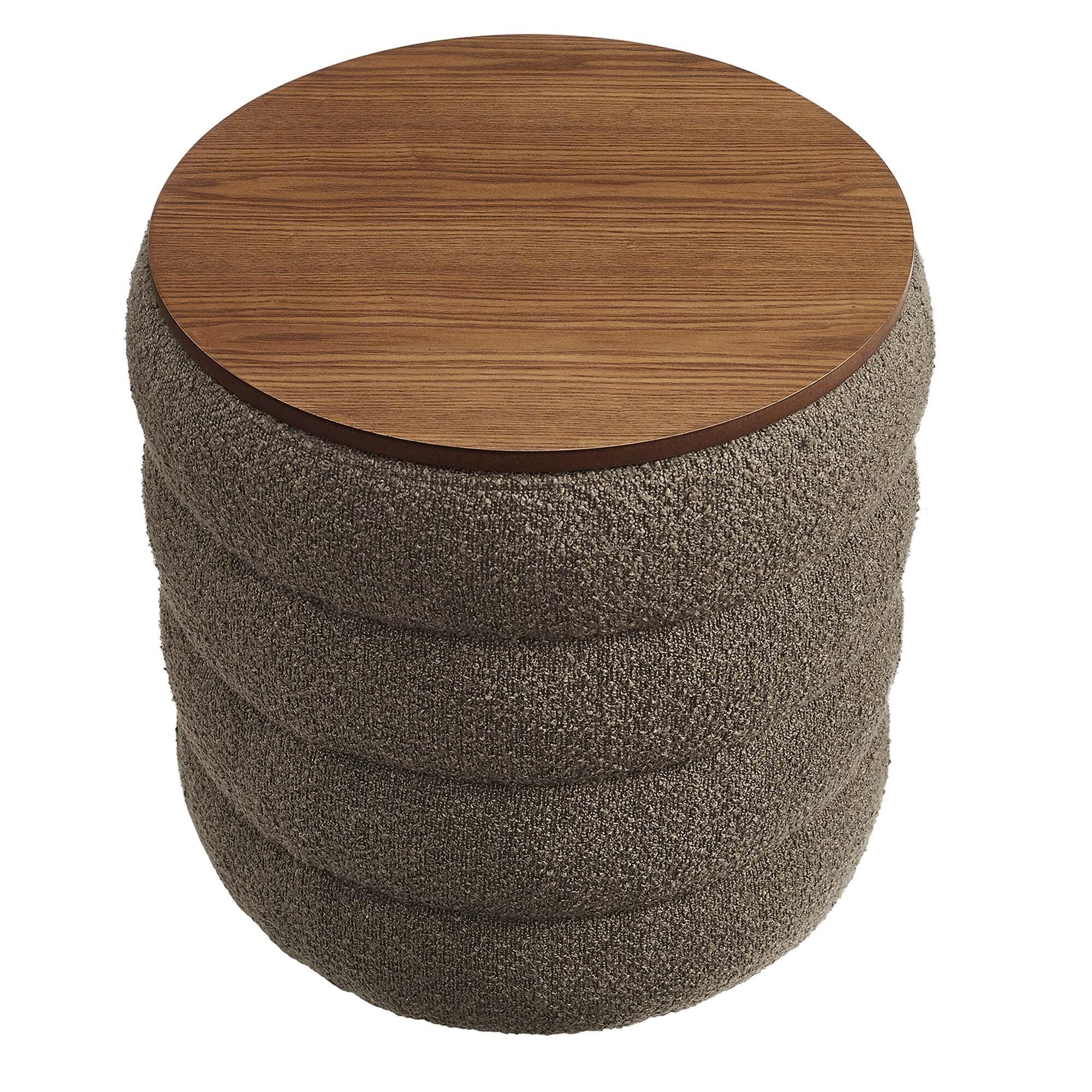Modway Mezzo Ottoman with Storage, Pebble, large