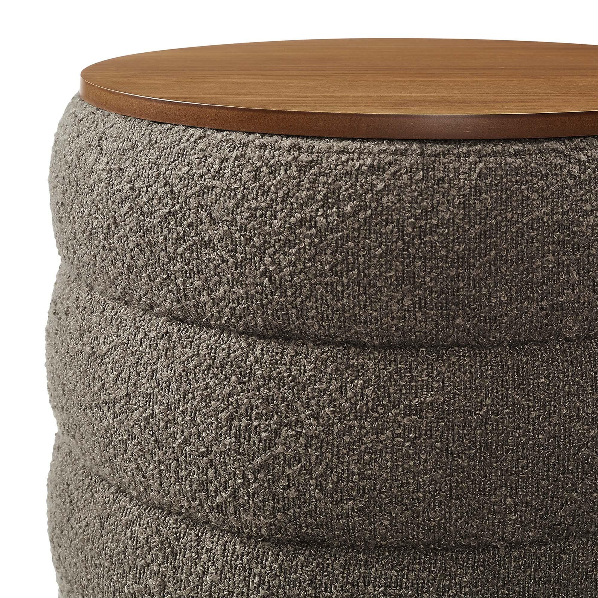 Modway Mezzo Ottoman with Storage, Pebble, large