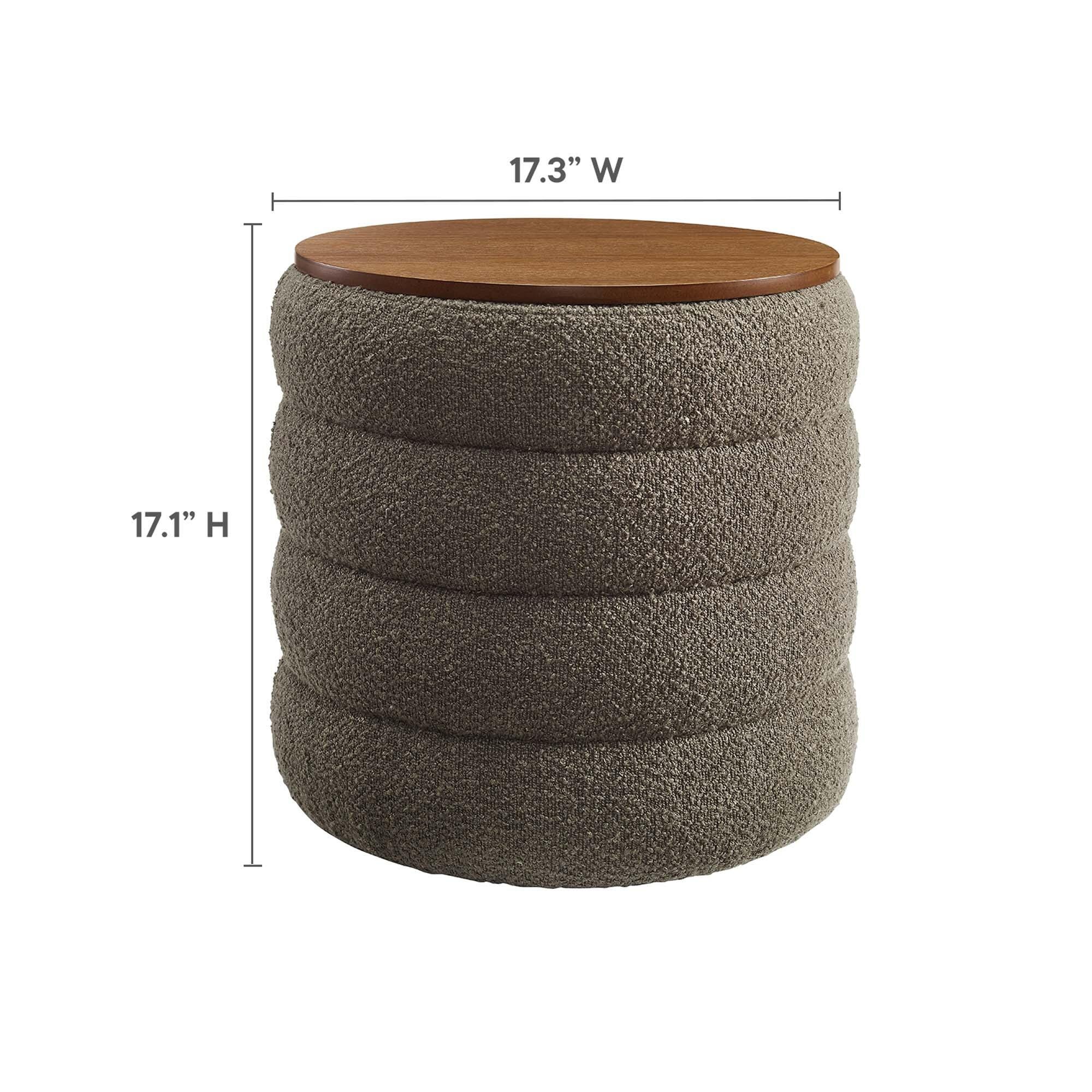 Modway Mezzo Ottoman with Storage, Pebble, large