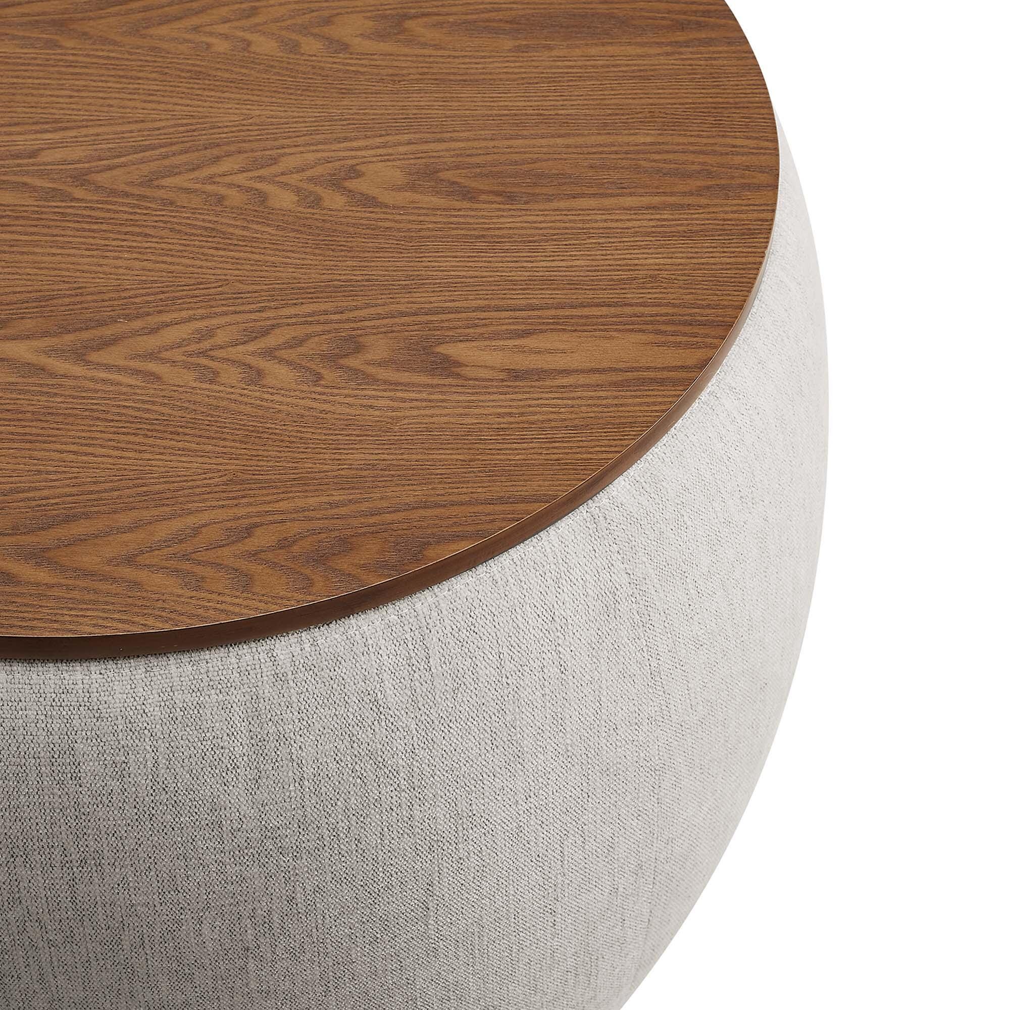 Modway Perla Ottoman with Storage, Ivory, large