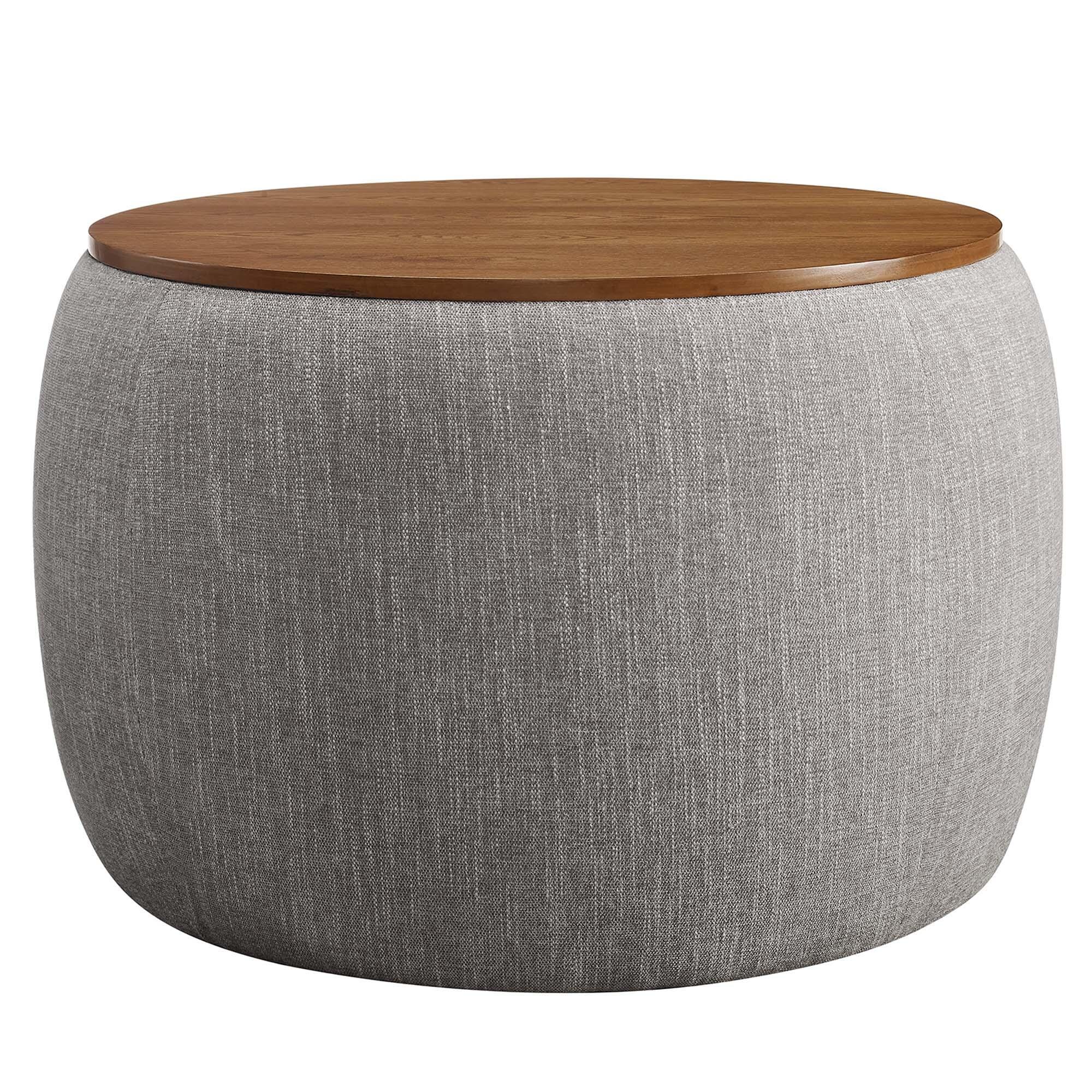 Modway Perla Ottoman with Storage, Wheat, large