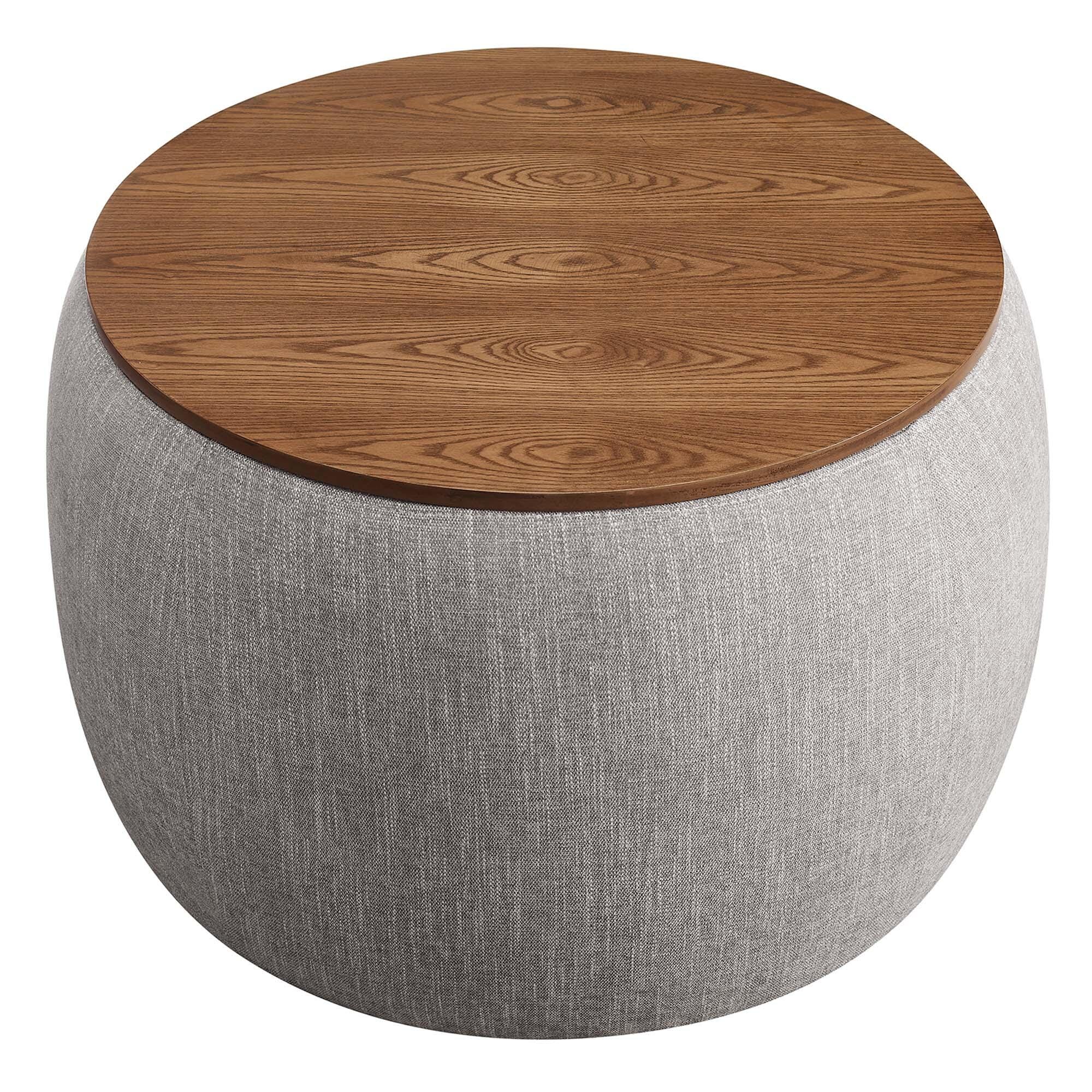 Modway Perla Ottoman with Storage, Wheat, large