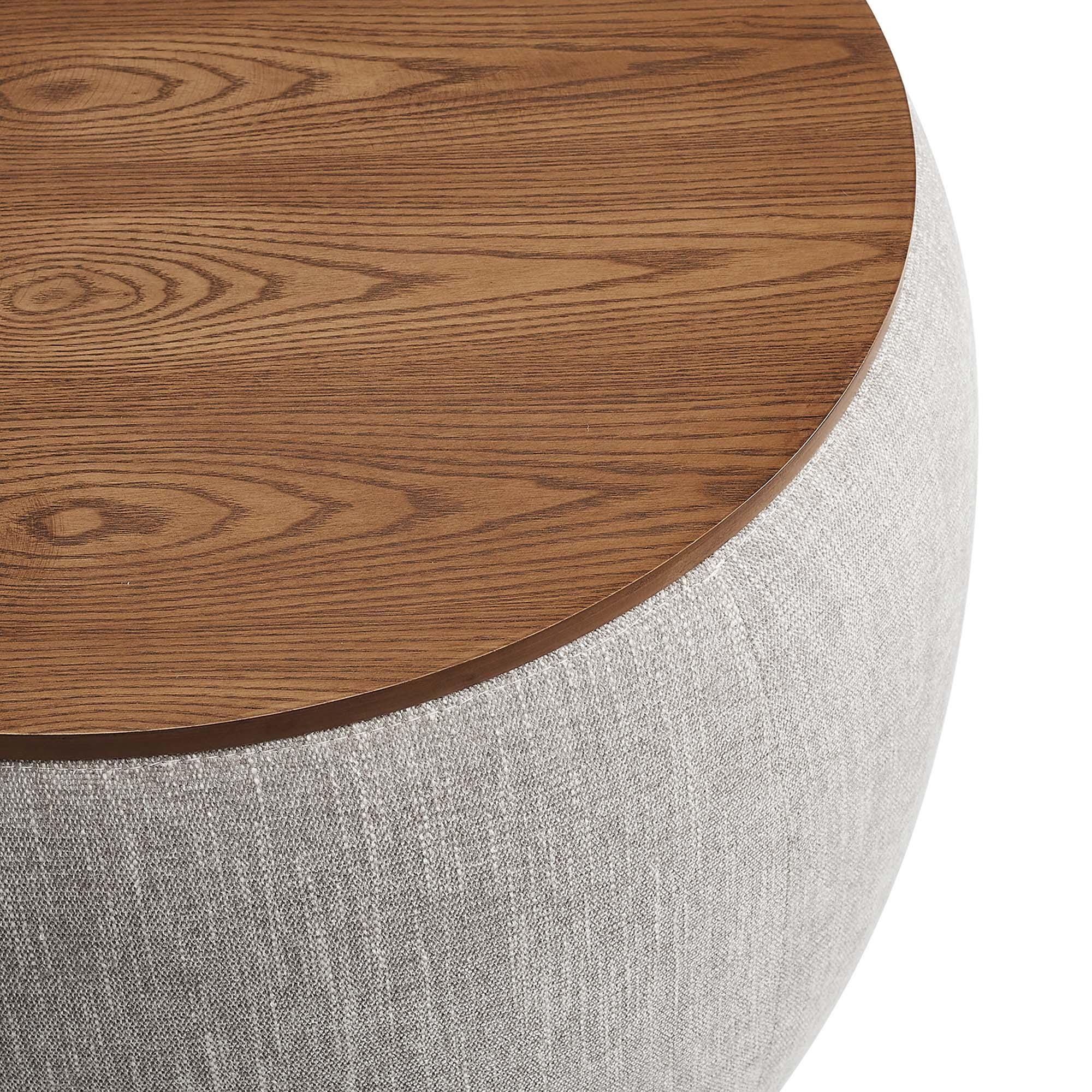 Modway Perla Ottoman with Storage, Wheat, large