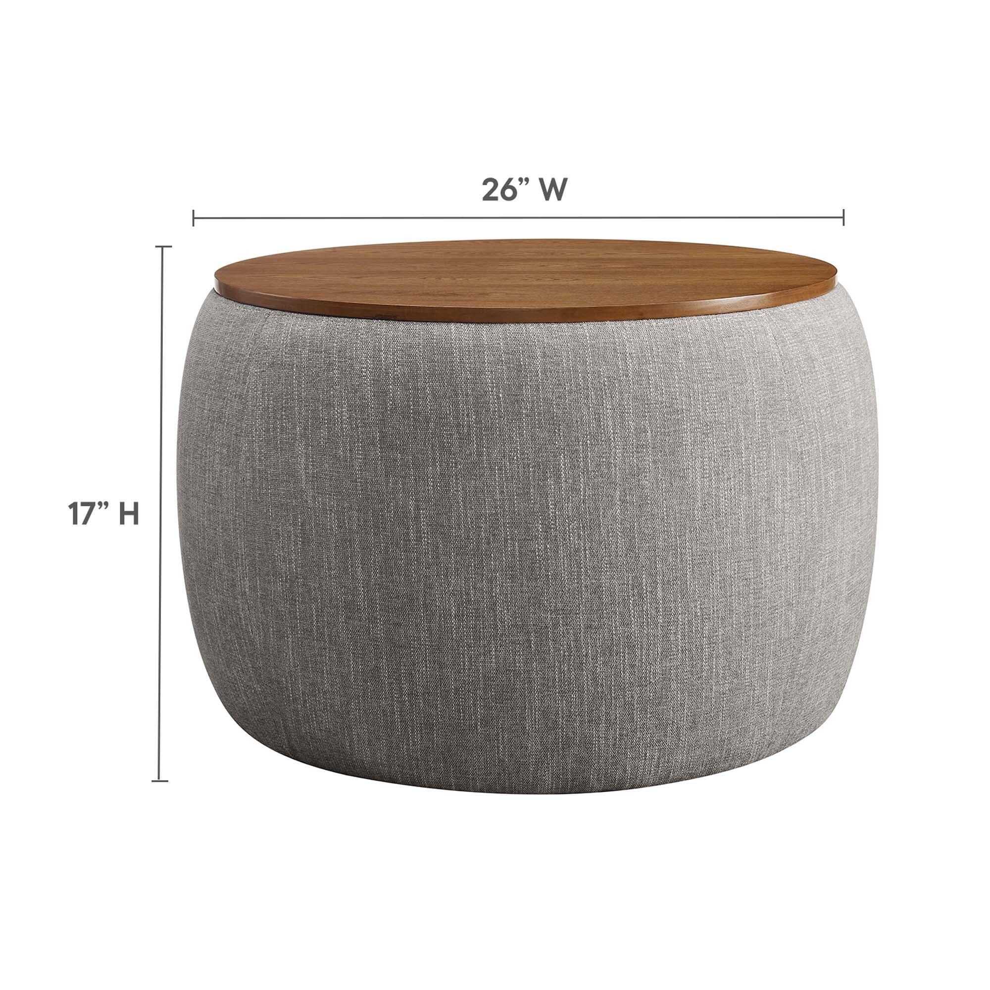 Modway Perla Ottoman with Storage, Wheat, large
