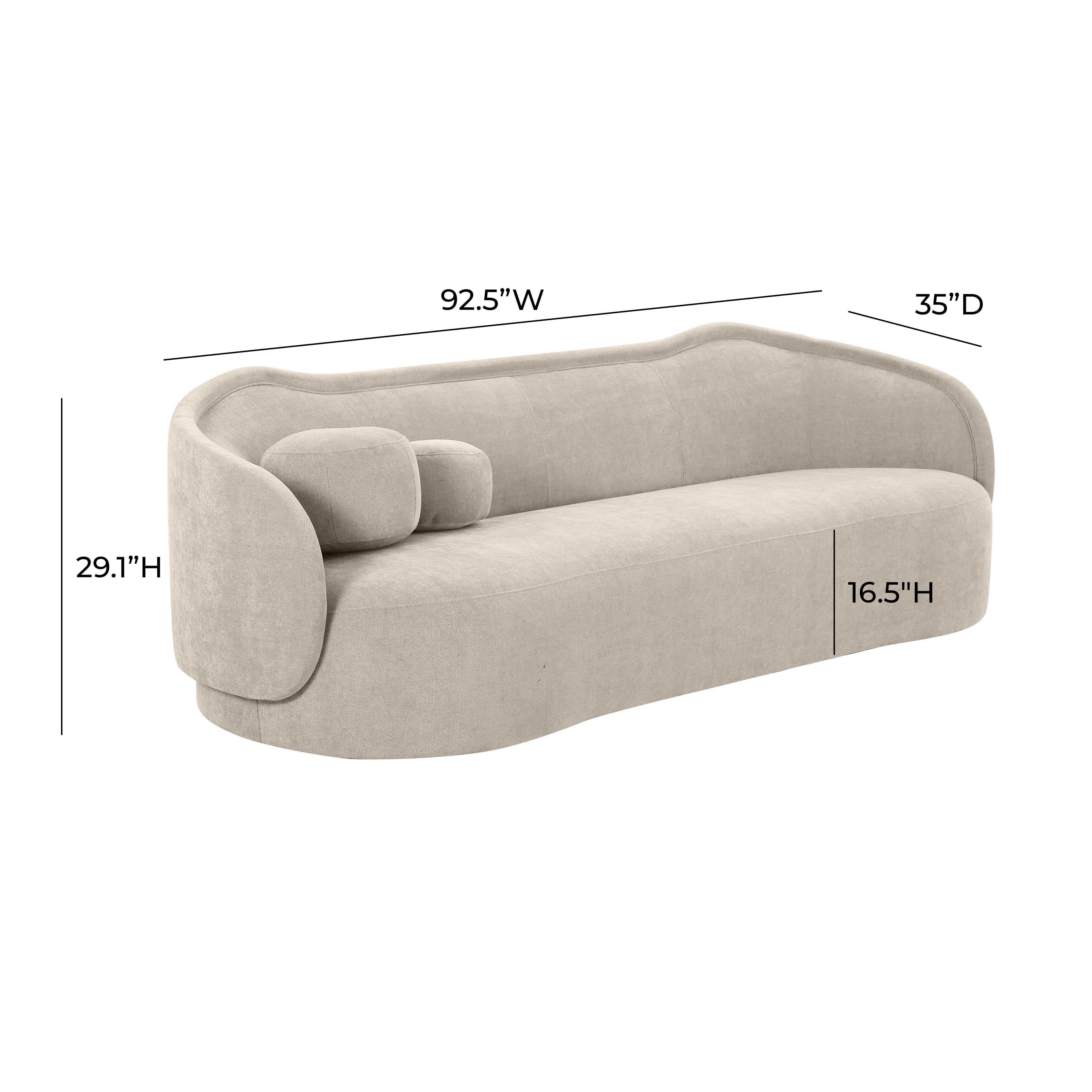 TOV Furniture Circe Sofa, Taupe, large