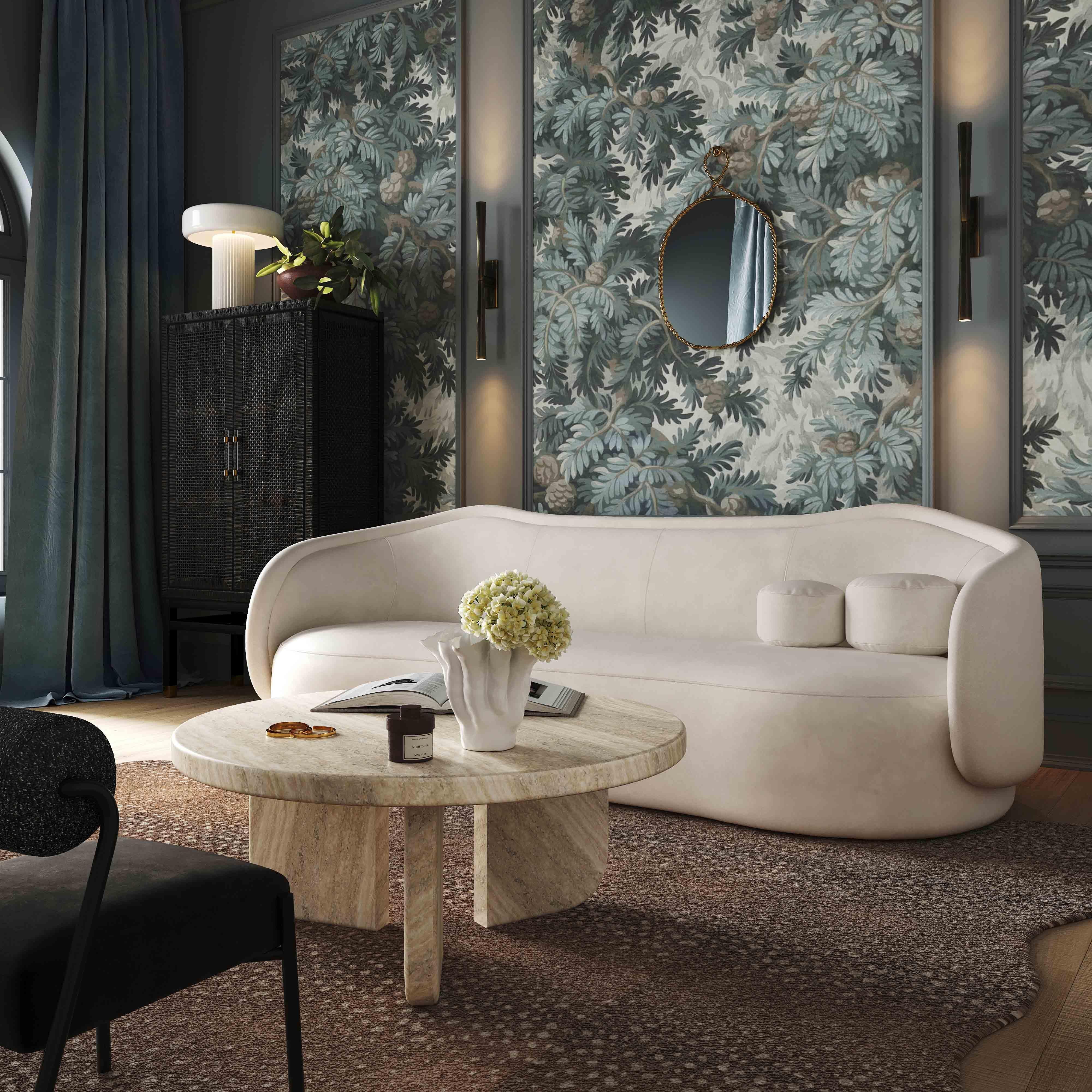 TOV Furniture Circe Sofa, Cream, rollover