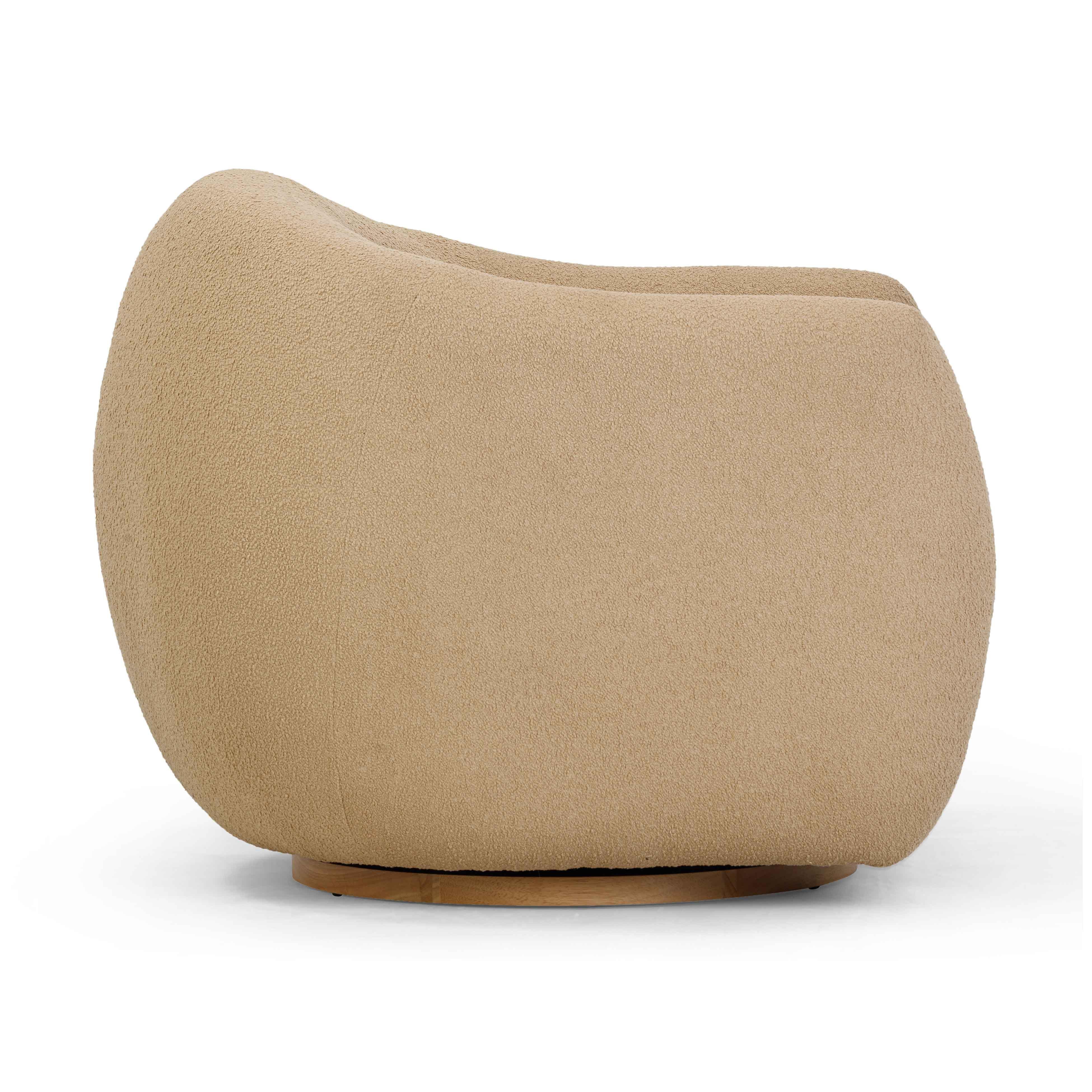 TOV Furniture Judy Swivel Chair, Honey, large