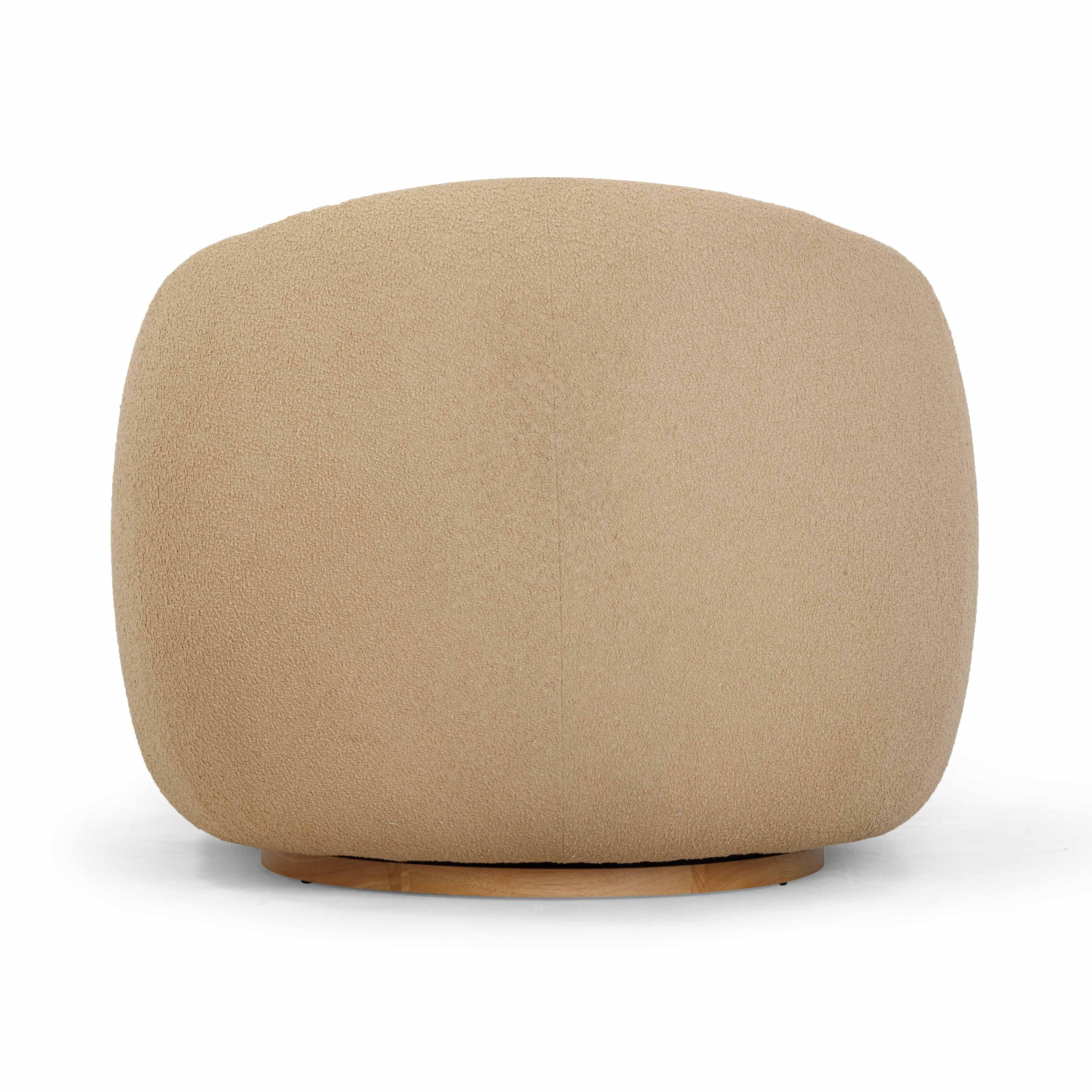 TOV Furniture Judy Swivel Chair, Honey, large