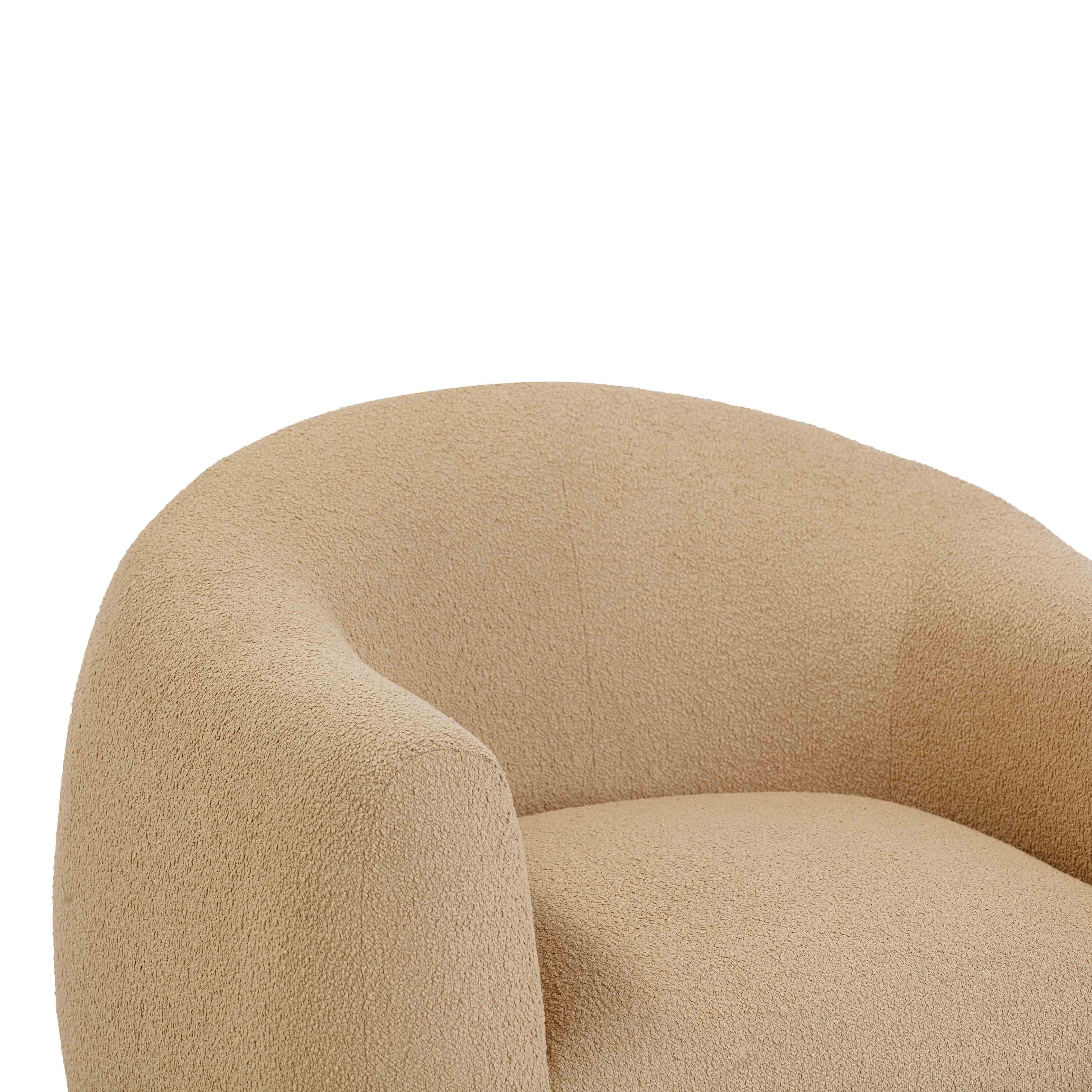 TOV Furniture Judy Swivel Chair, Honey, large