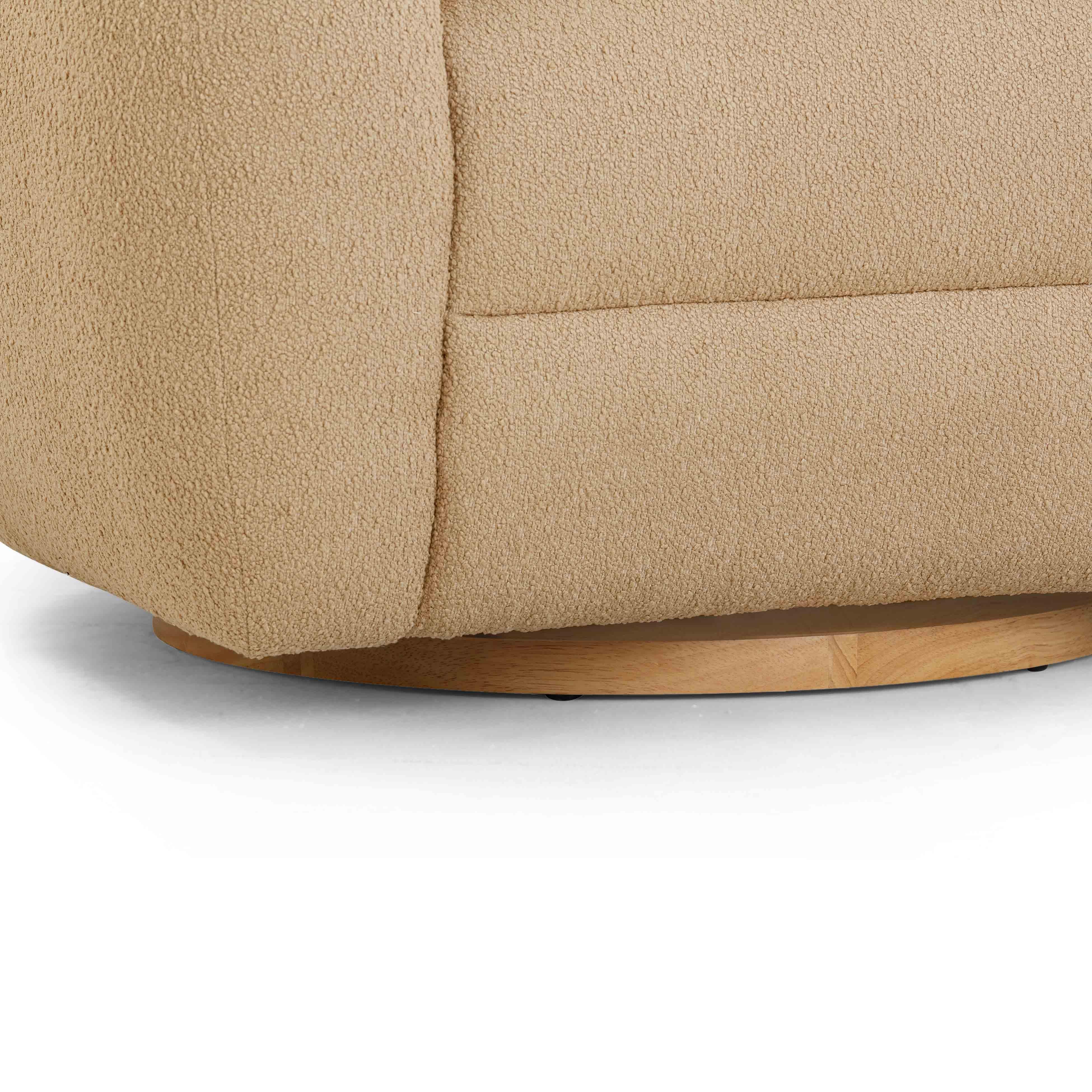 TOV Furniture Judy Swivel Chair, Honey, large