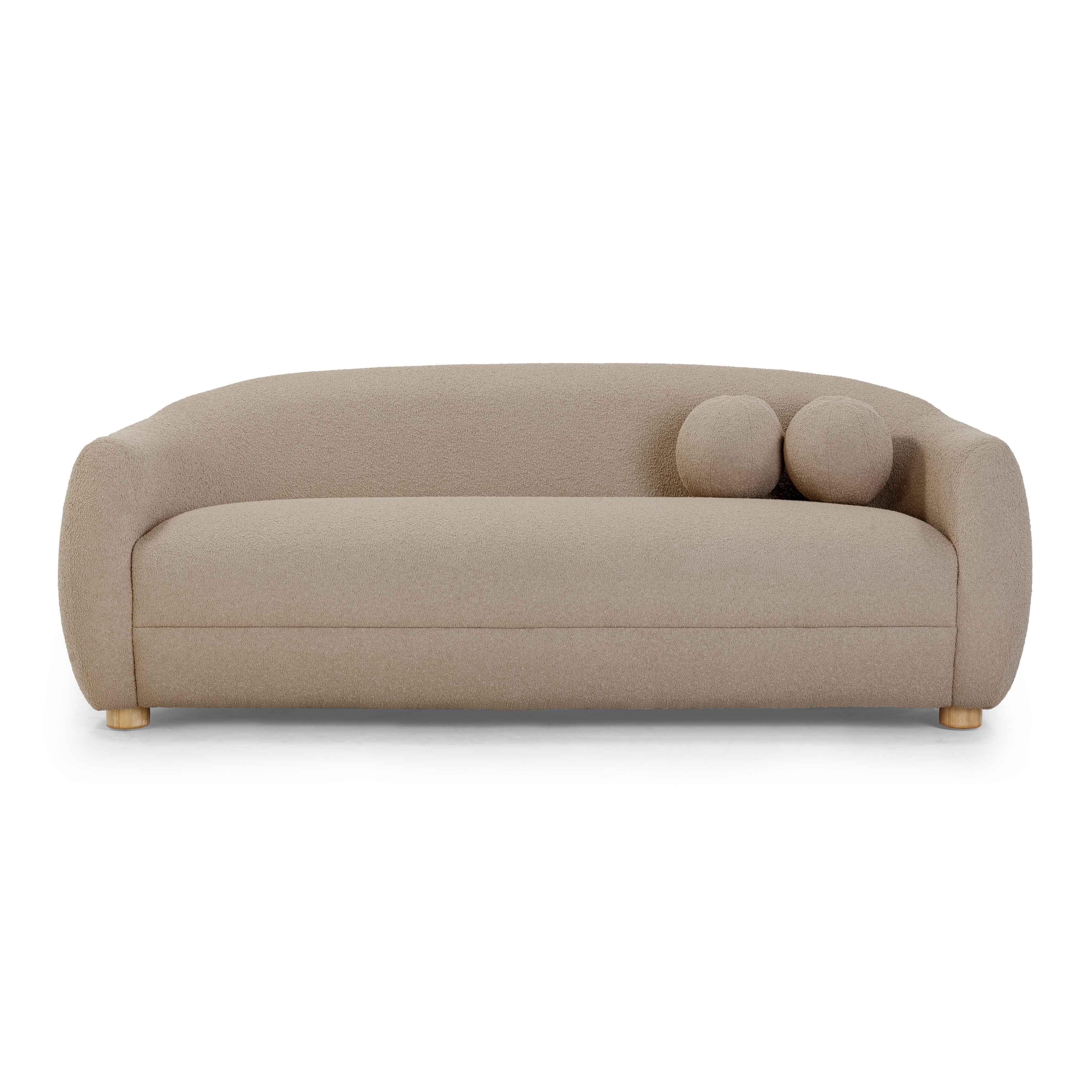 TOV Furniture Judy Sofa, Light Brown, large