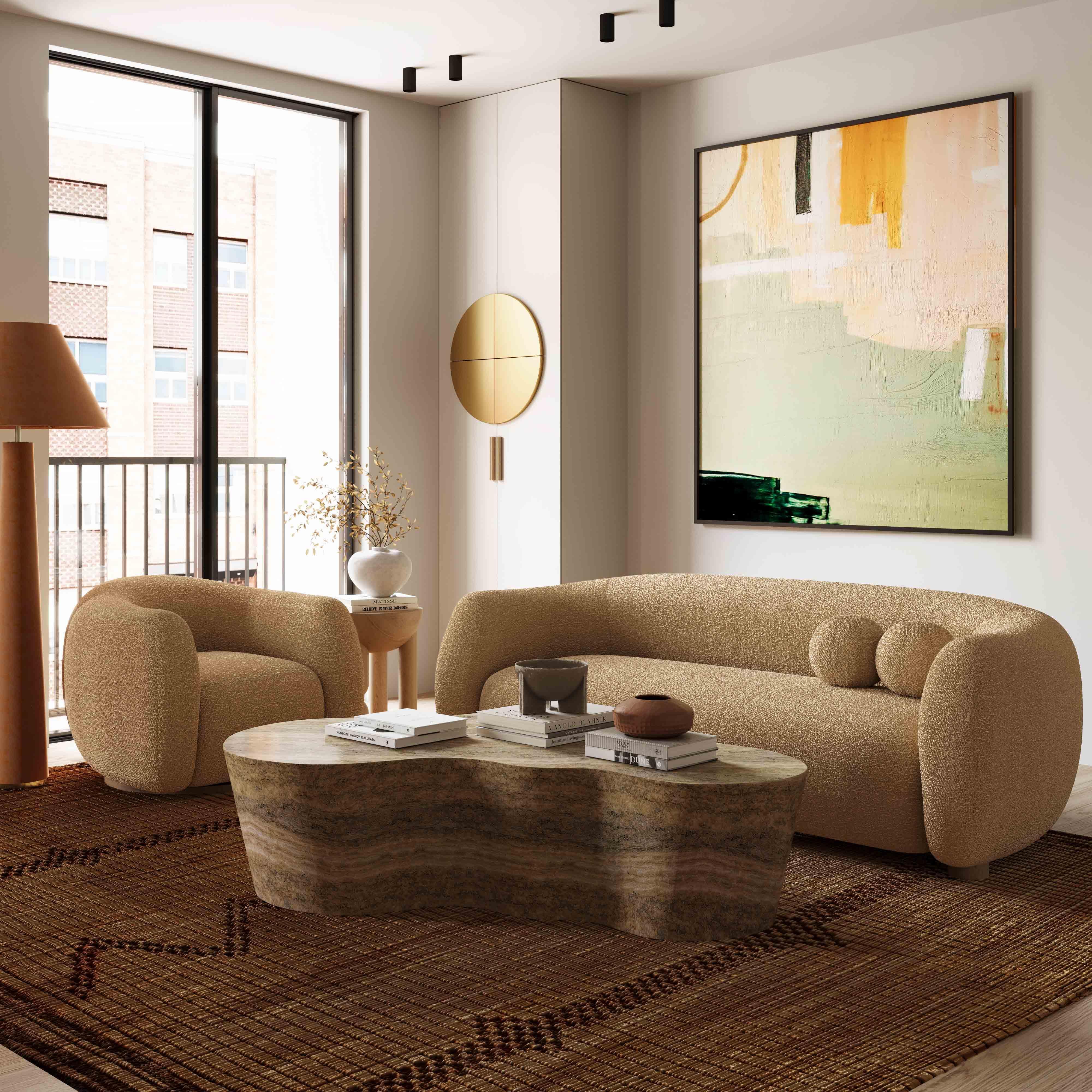 TOV Furniture Judy Sofa, Honey, rollover