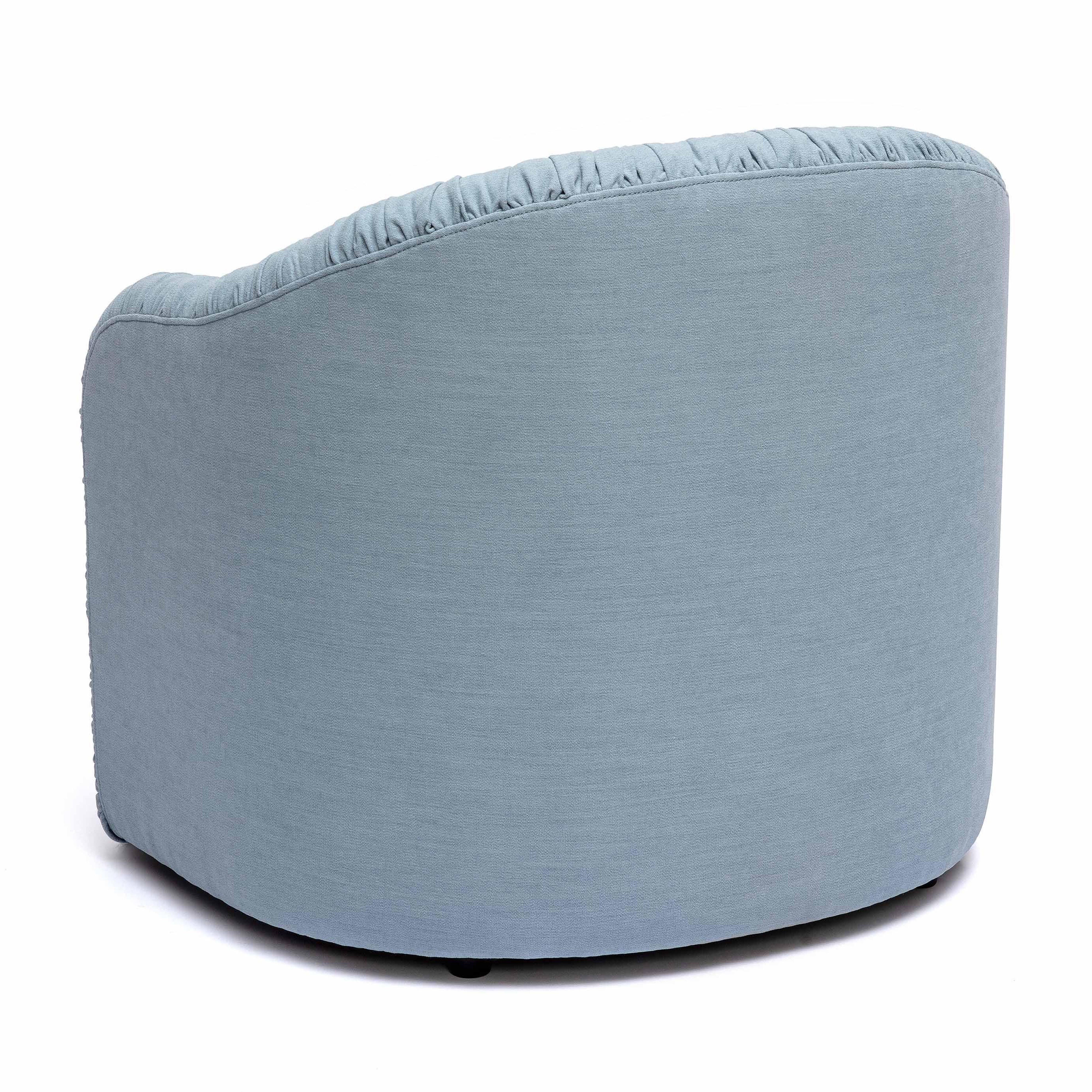 TOV Furniture Pamela Tassel Lounge Chair, Blue, large