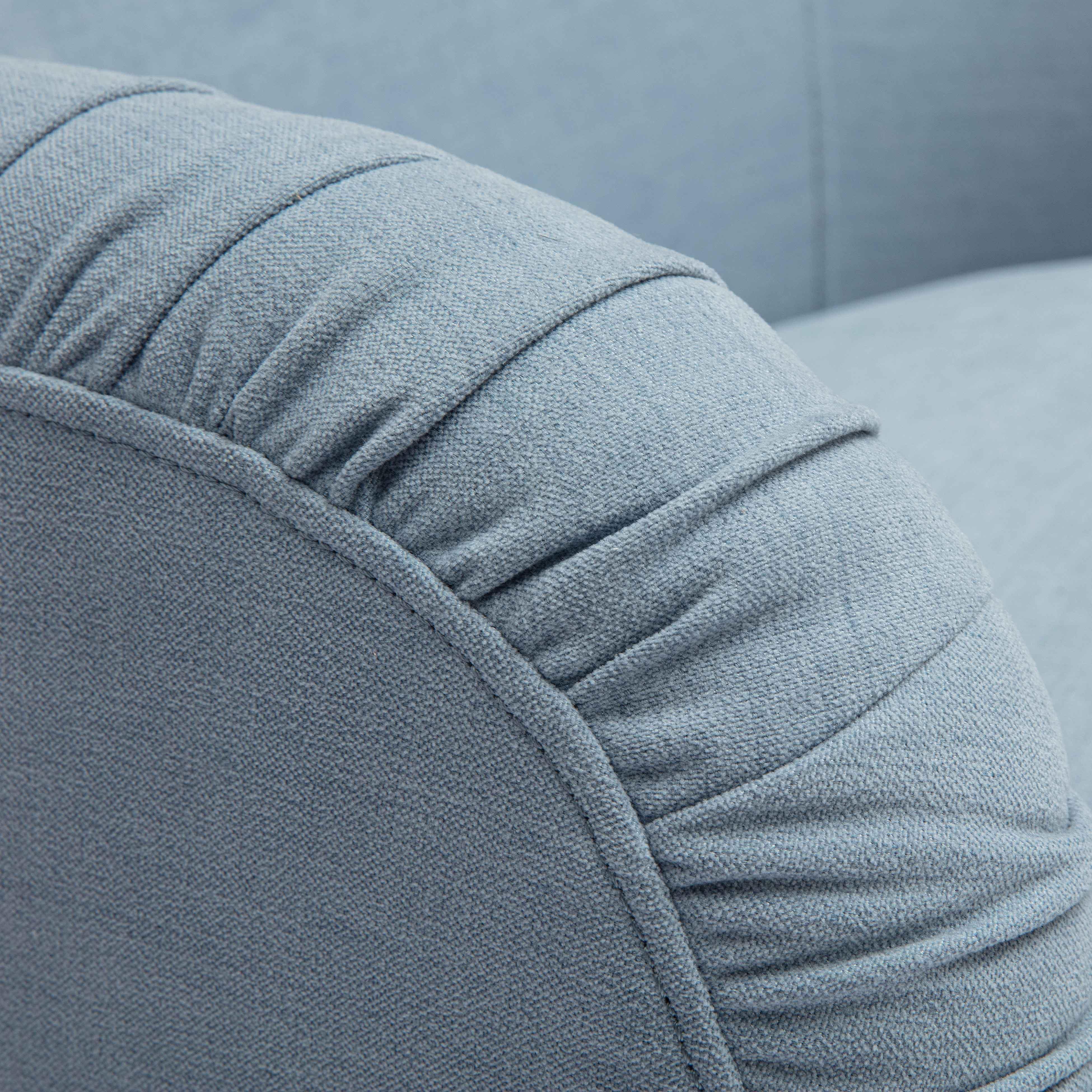 TOV Furniture Pamela Tassel Lounge Chair, Blue, large