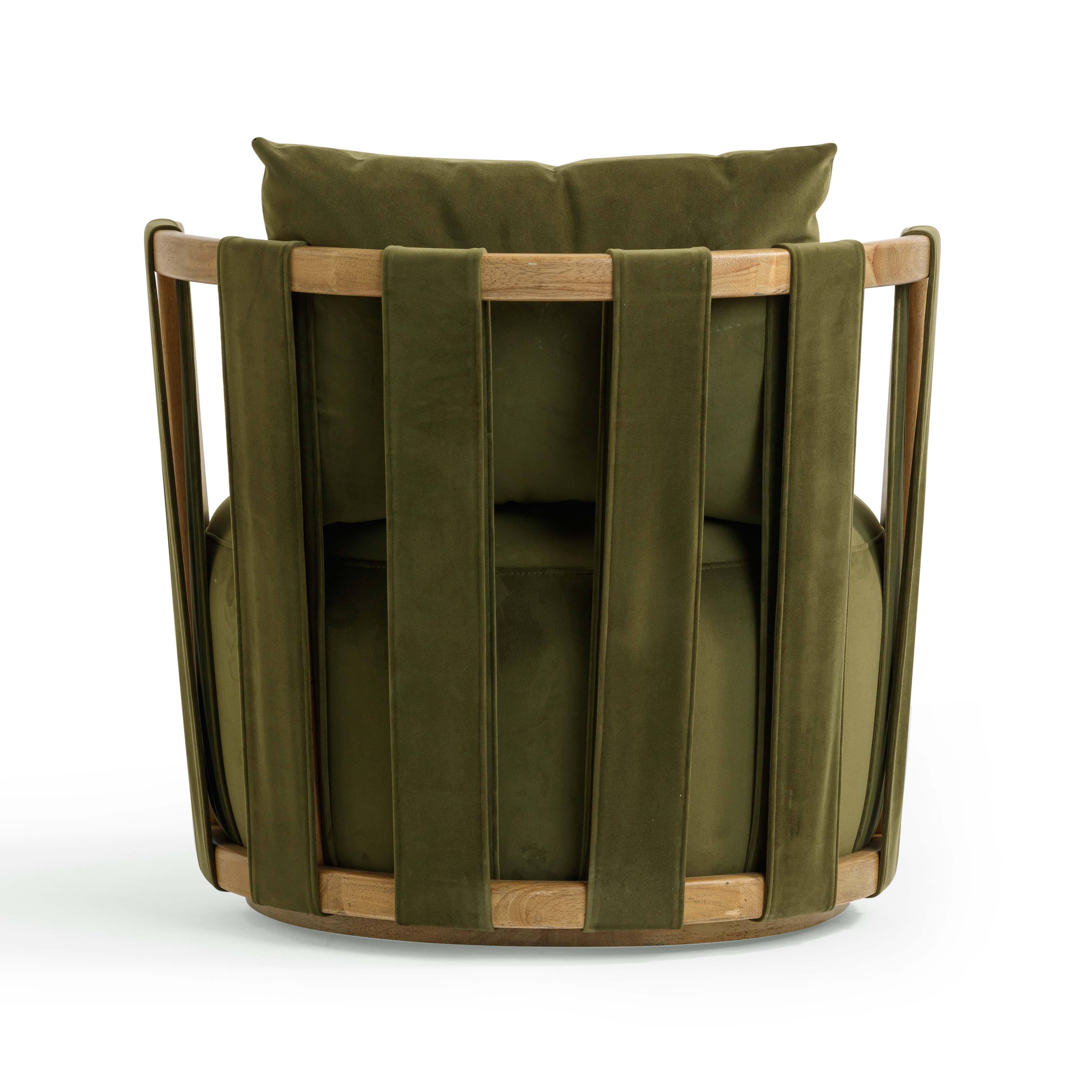 TOV Furniture Paolo Swivel Chair, Green, large