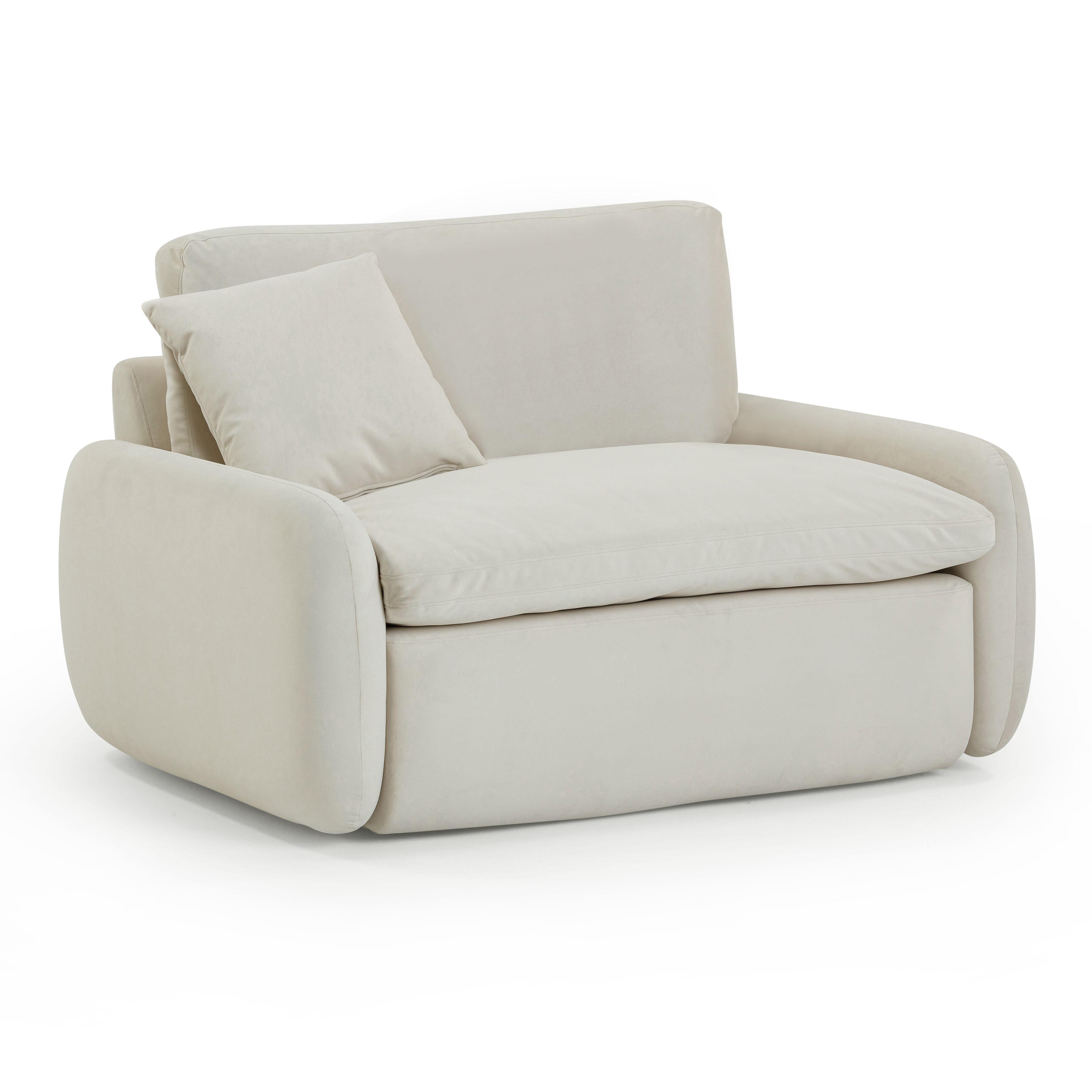TOV Furniture Rachelle Lounge Chair, Cream, large