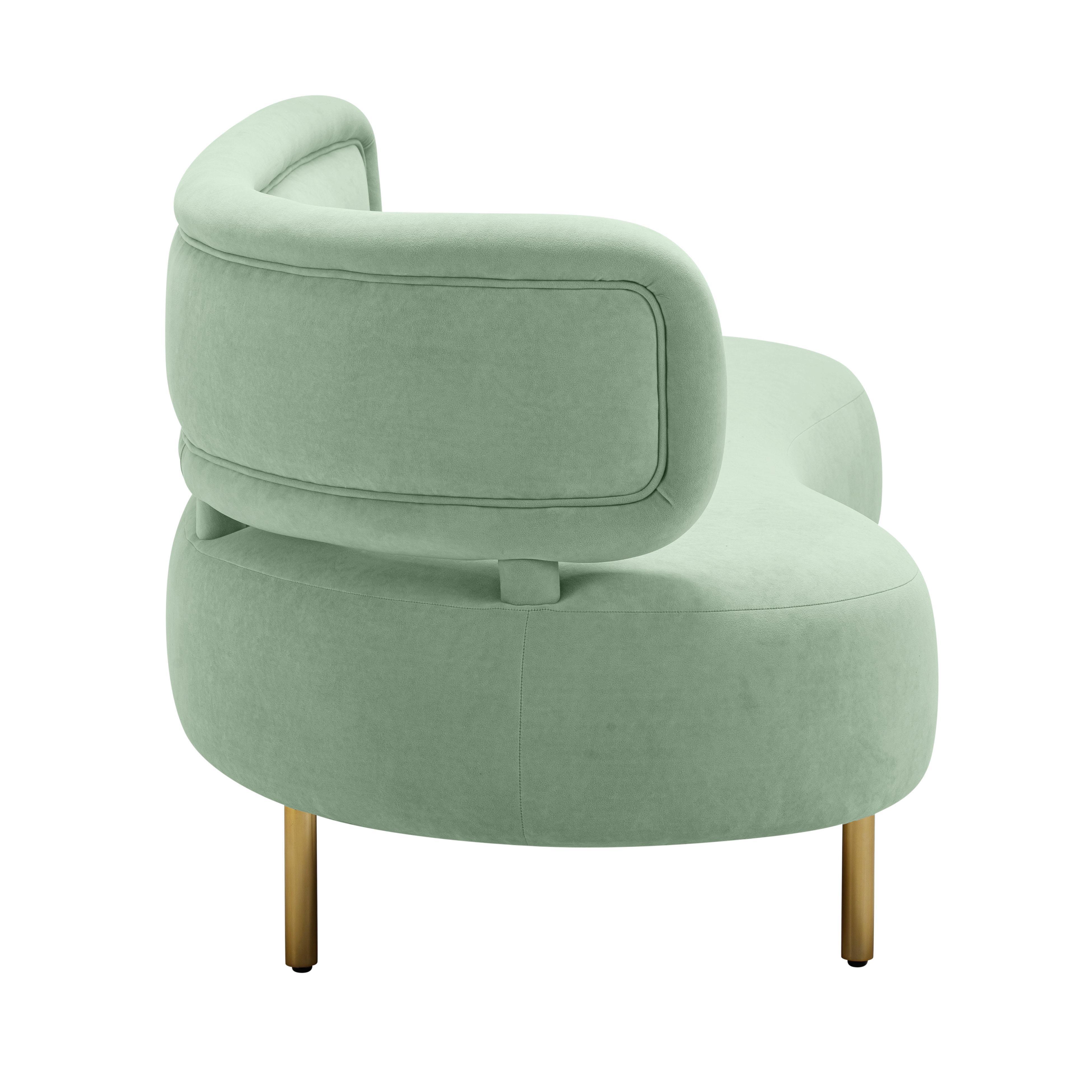 TOV Furniture Tischa Sofa, Mint Green, large