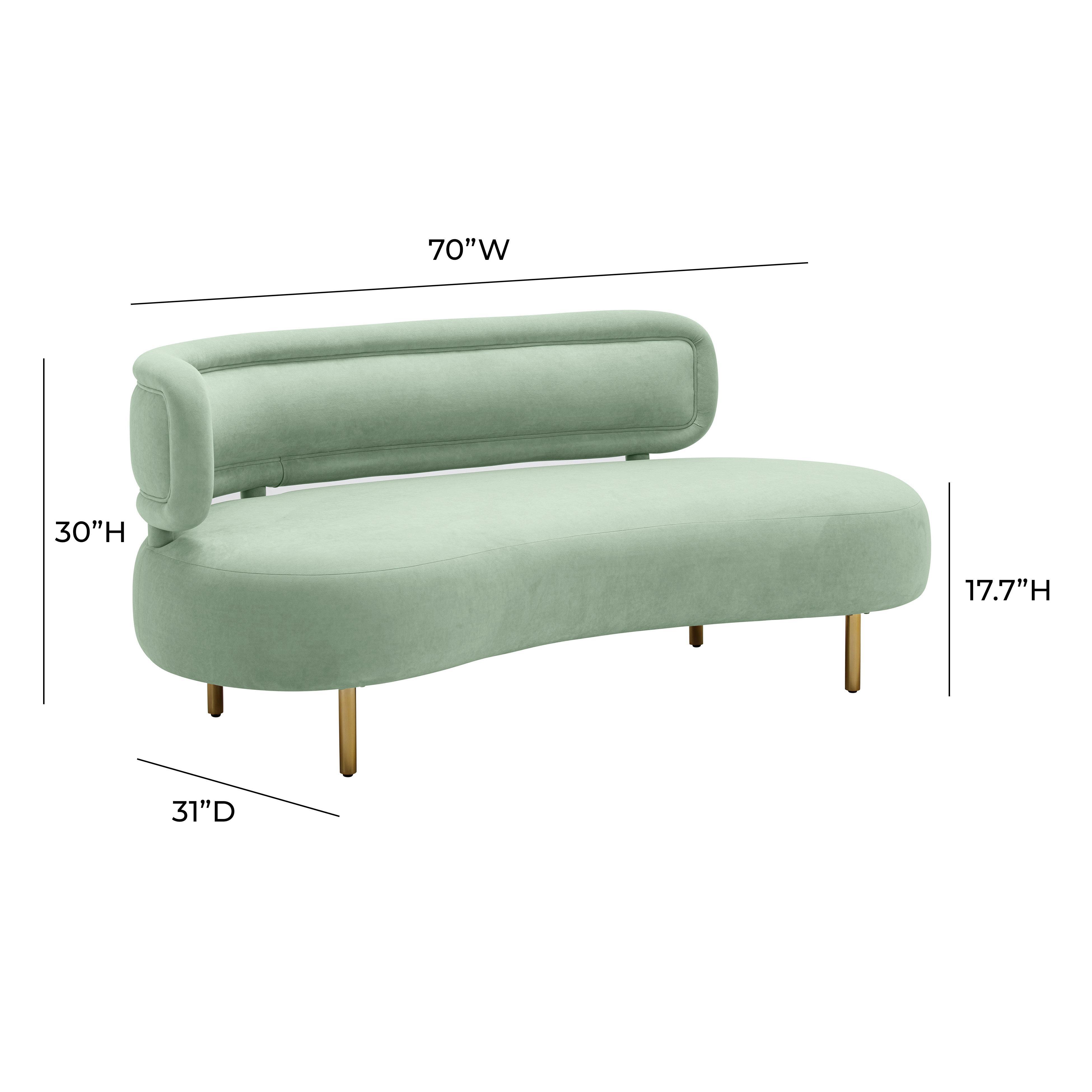 TOV Furniture Tischa Sofa, Mint Green, large