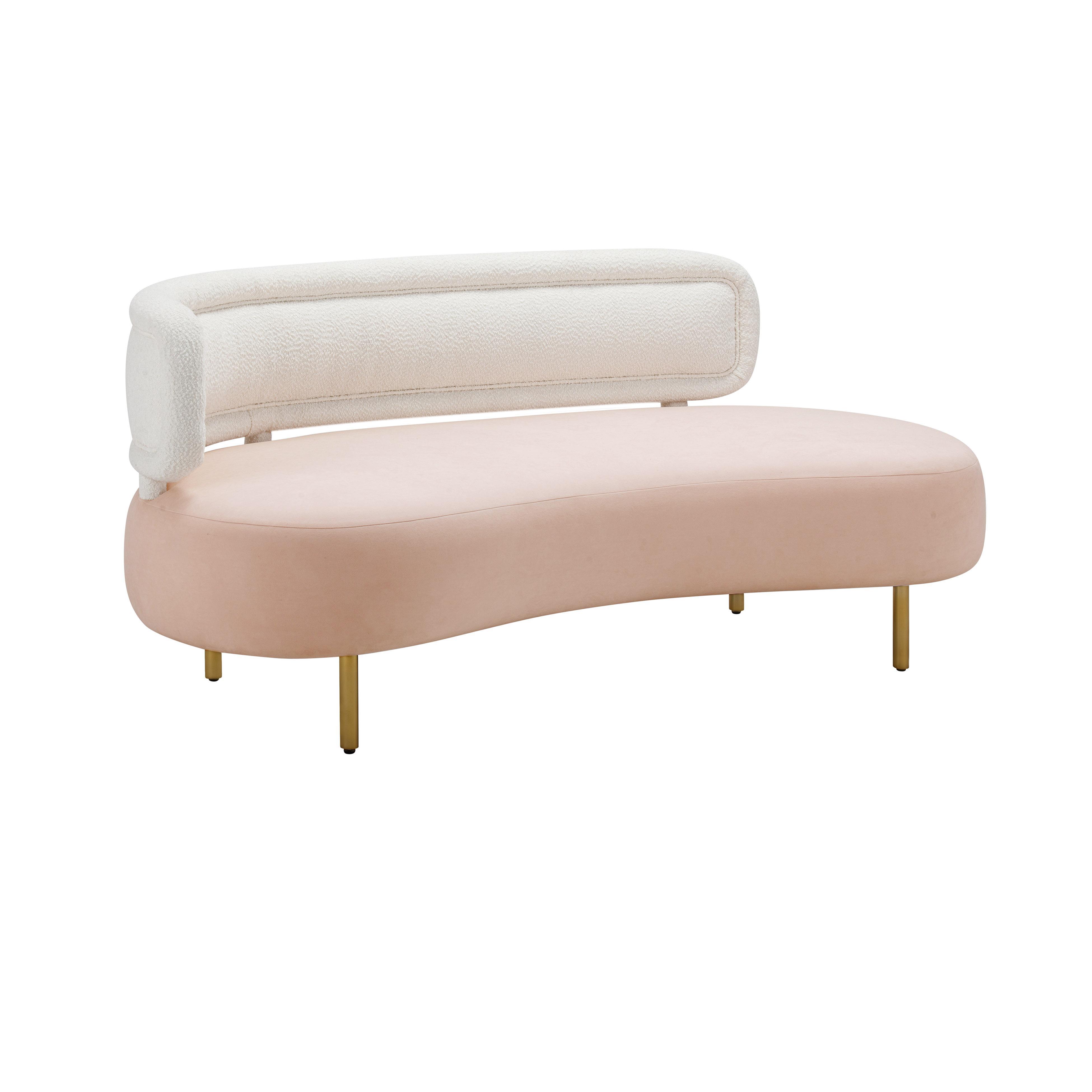 TOV Furniture Tischa Sofa, Blush/Cream, large